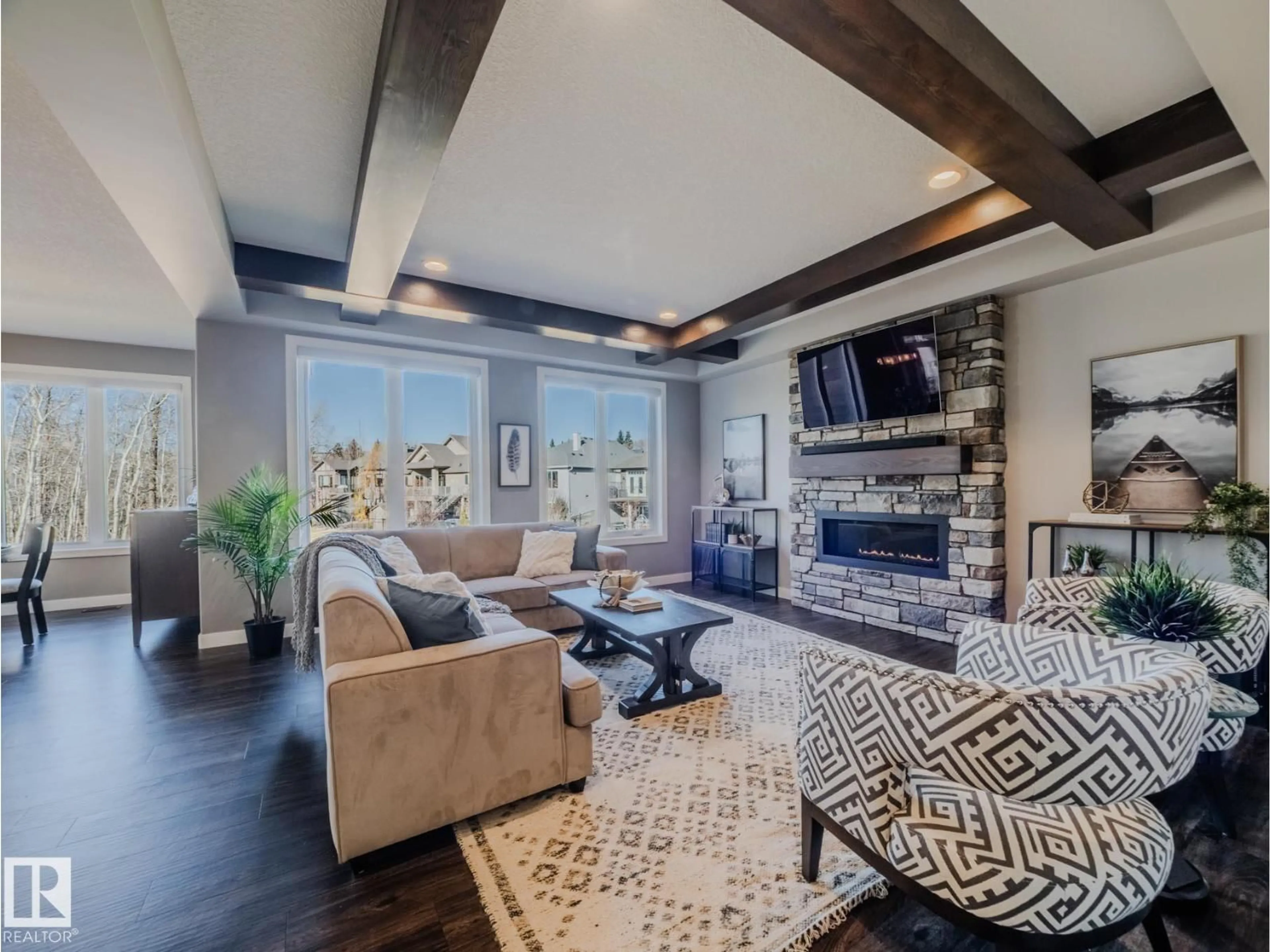 Living room with furniture, unknown for 4710 41 ST, Beaumont Alberta T4X2A8