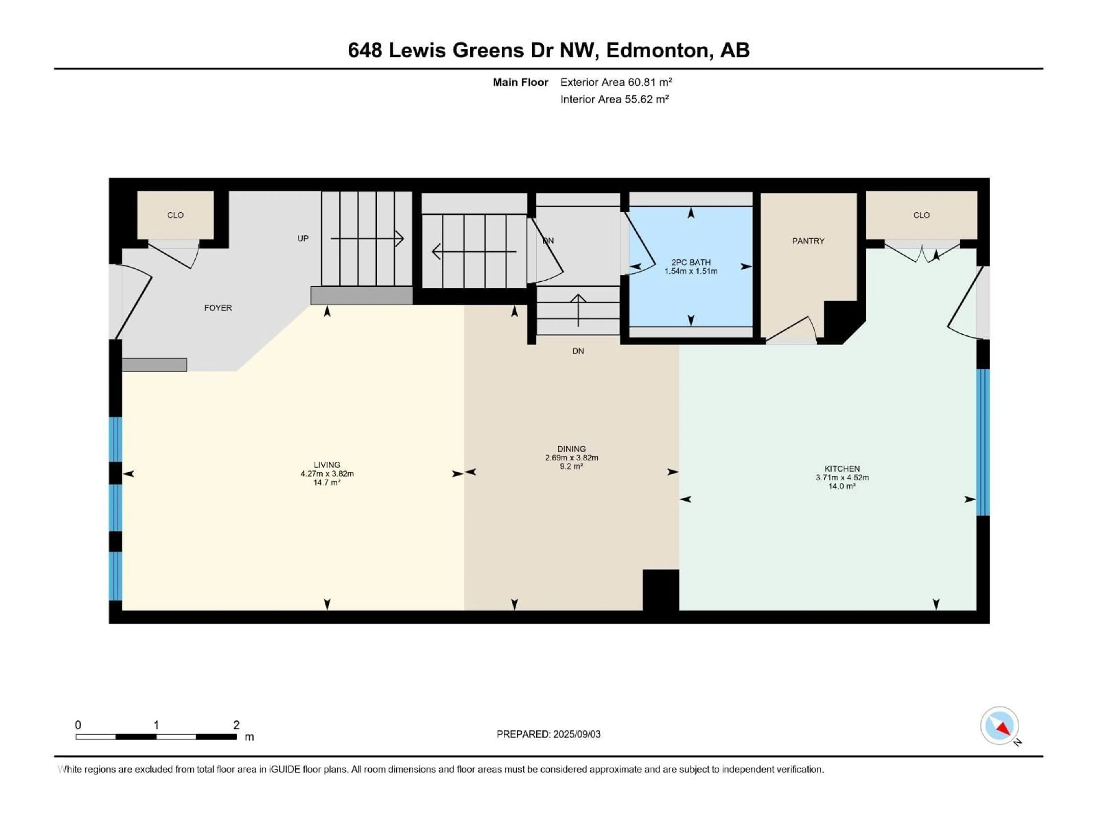 Floor plan for 648 LEWIS GREENS DR, Edmonton Alberta T5T7G4