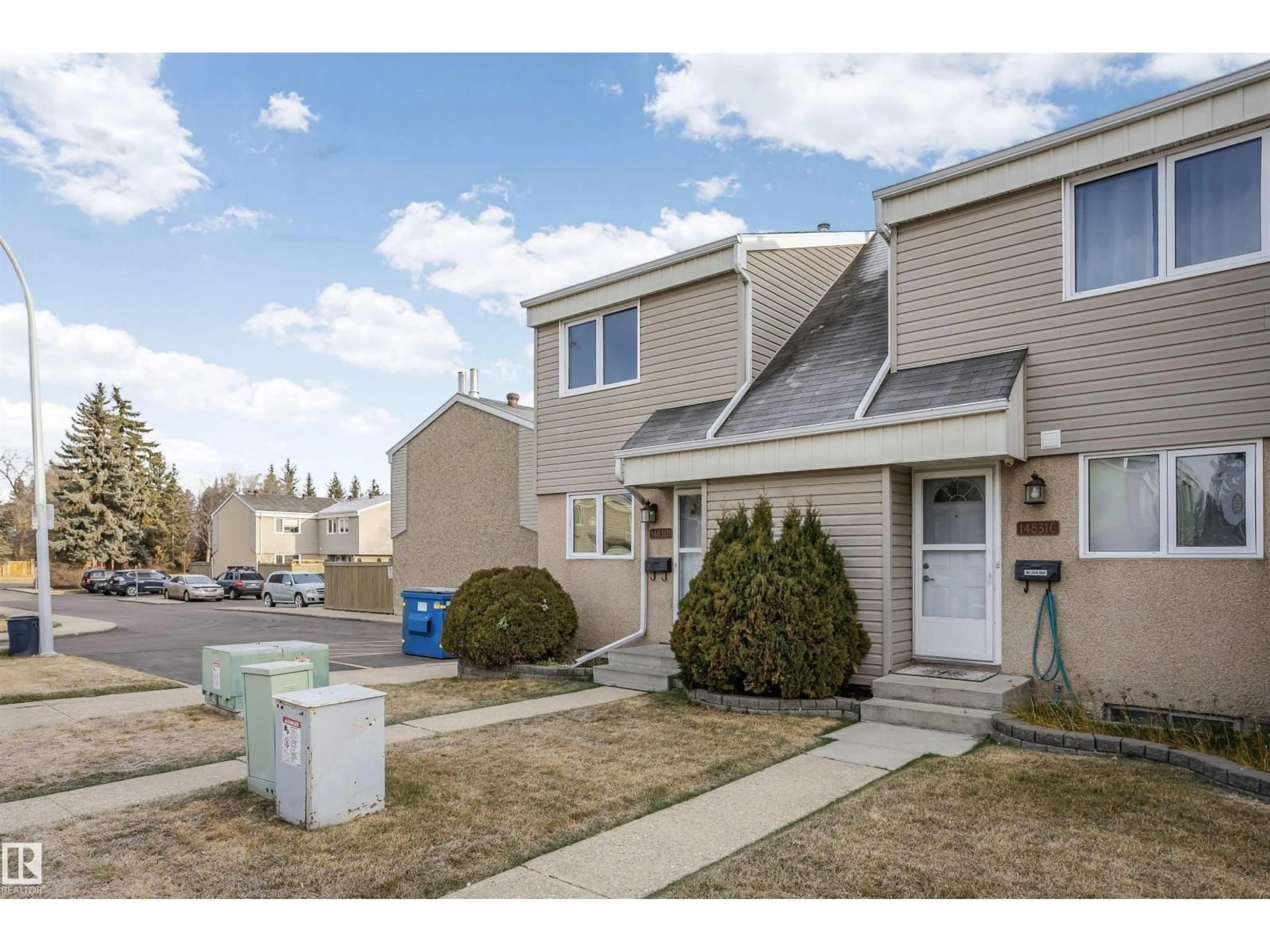 Home with vinyl exterior material, street for NW - 14831D RIVERBEND RD, Edmonton Alberta T6H5A9