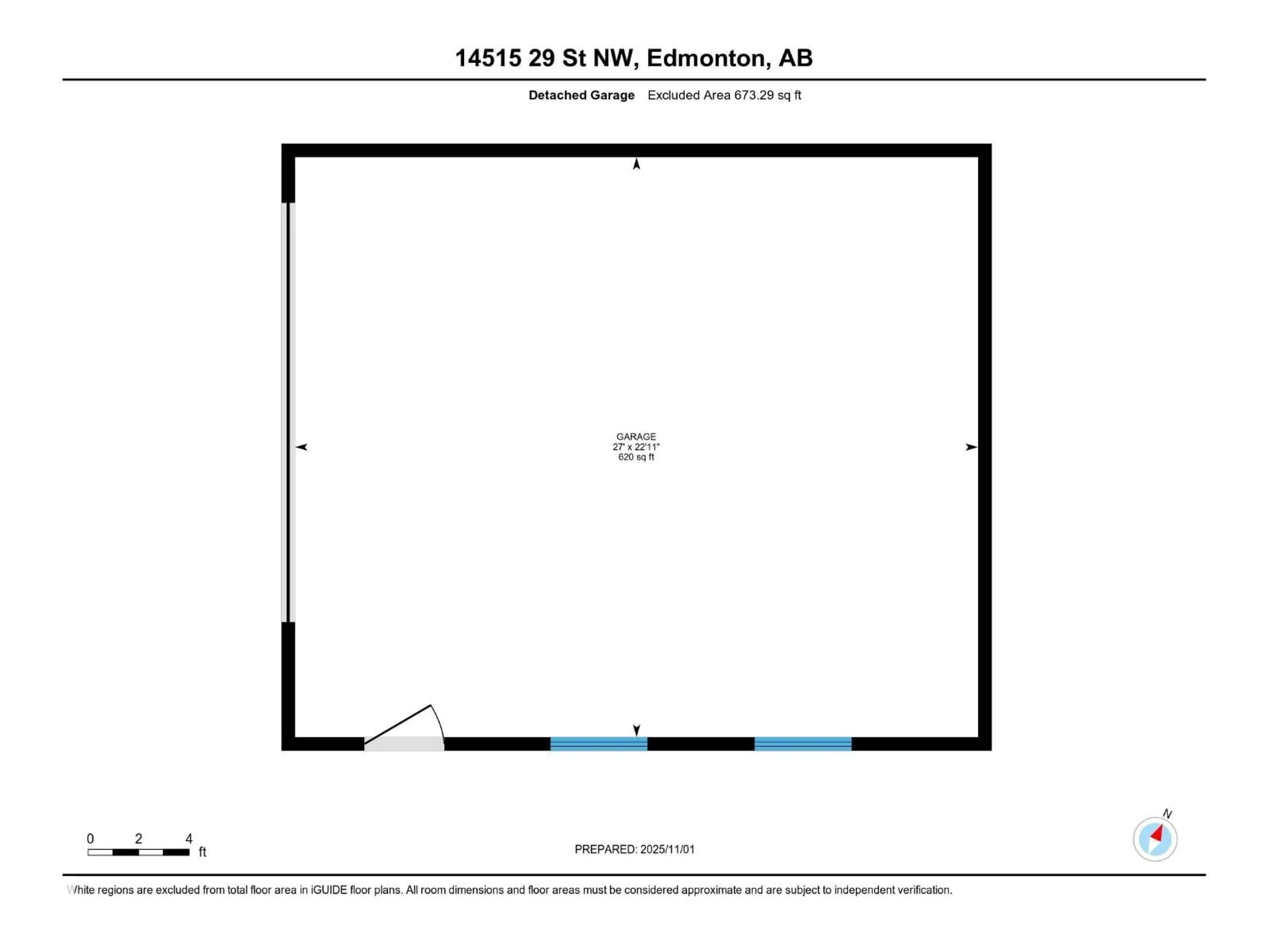 Floor plan for NW - 14515 29 ST, Edmonton Alberta T5Y2E1