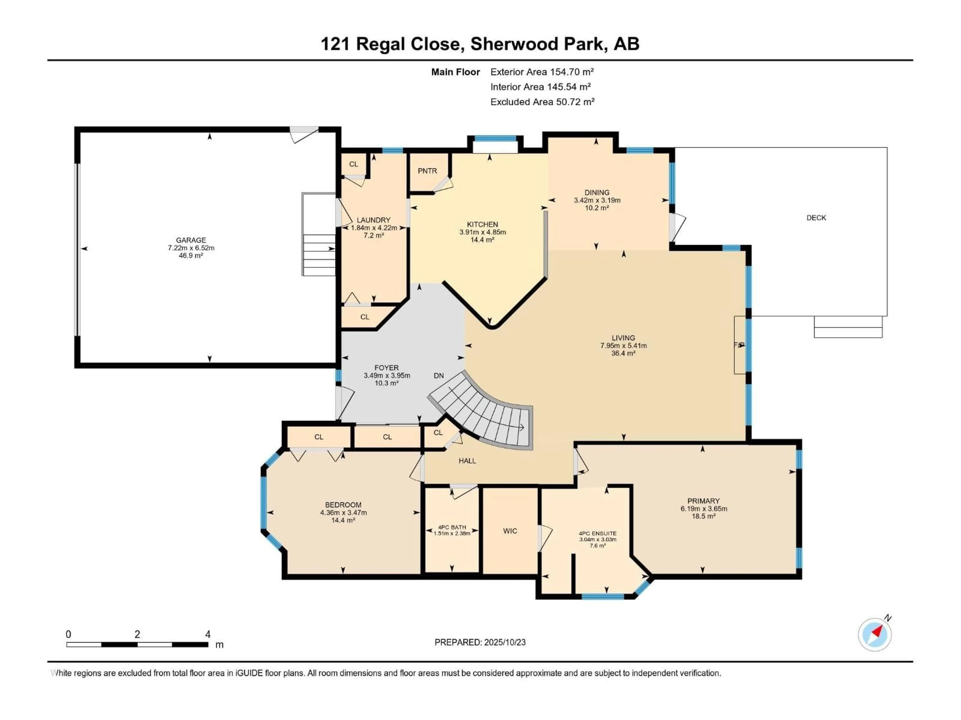 Floor plan for 121 REGAL, Sherwood Park Alberta T8A5X9
