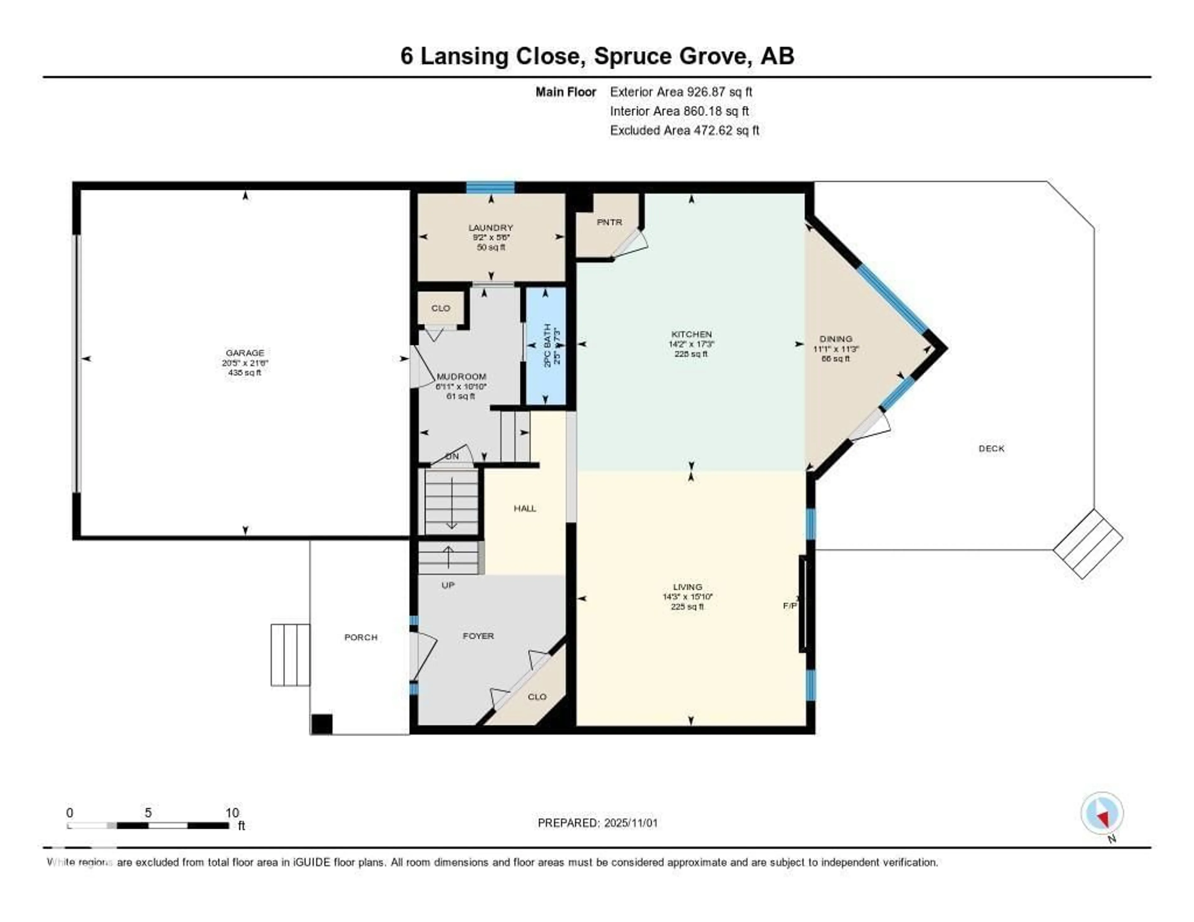 Floor plan for 6 LANSING, Spruce Grove Alberta T7X4K3