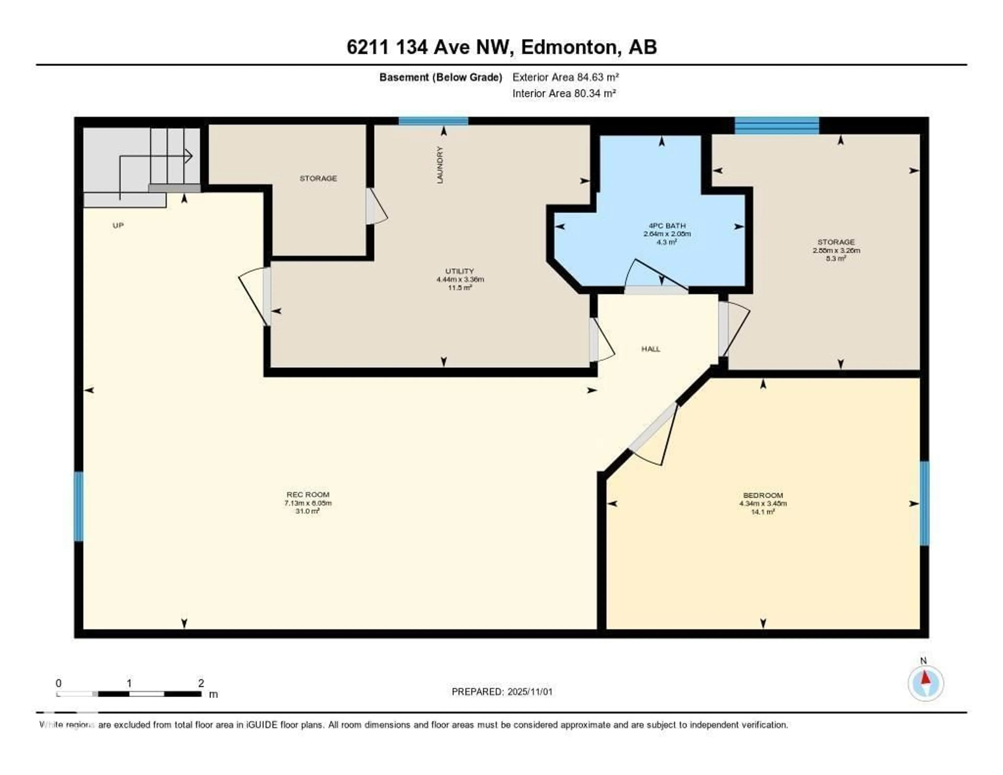 Floor plan for 6211 134 AV, Edmonton Alberta T5A0A7
