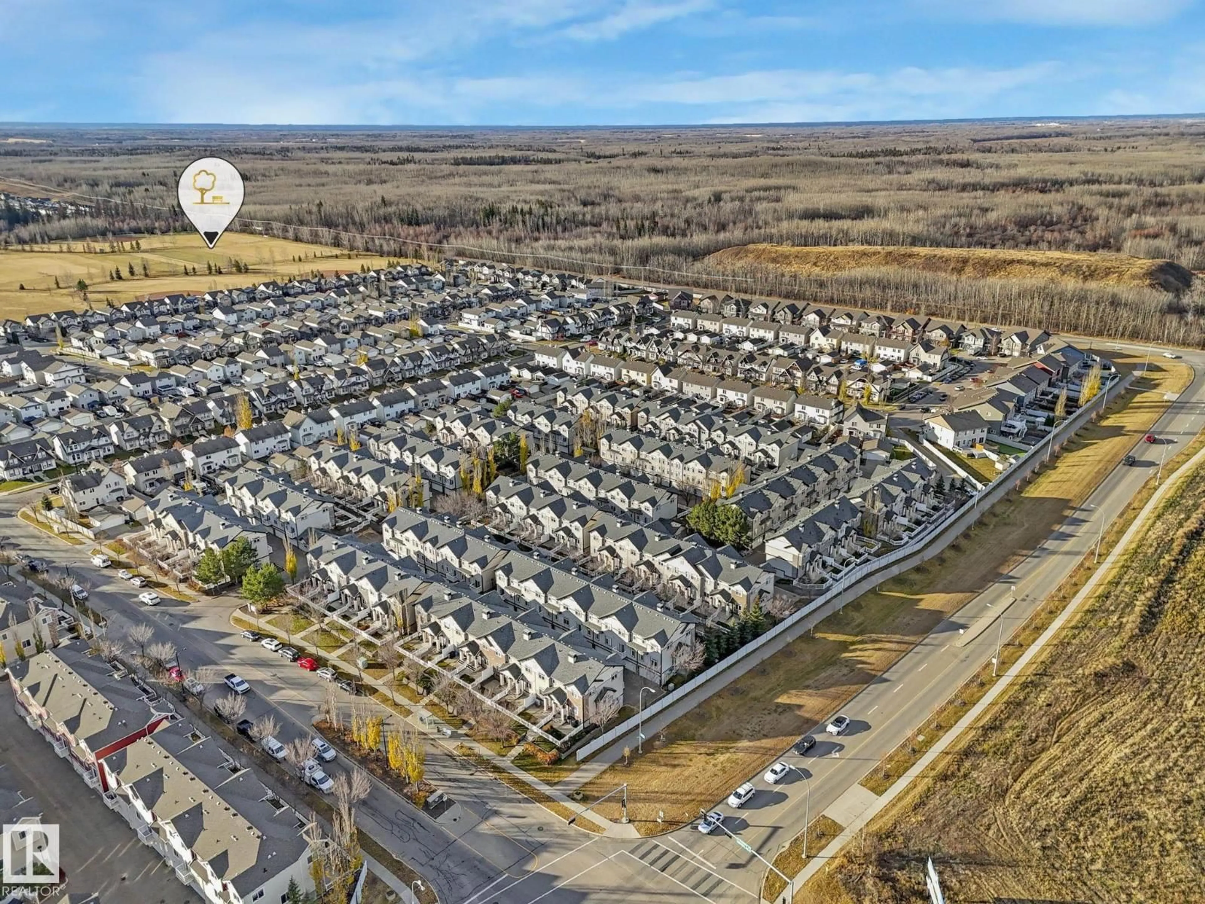 A pic from outside/outdoor area/front of a property/back of a property/a pic from drone, street for 51 - 465 HEMINGWAY RD, Edmonton Alberta T6M0J7