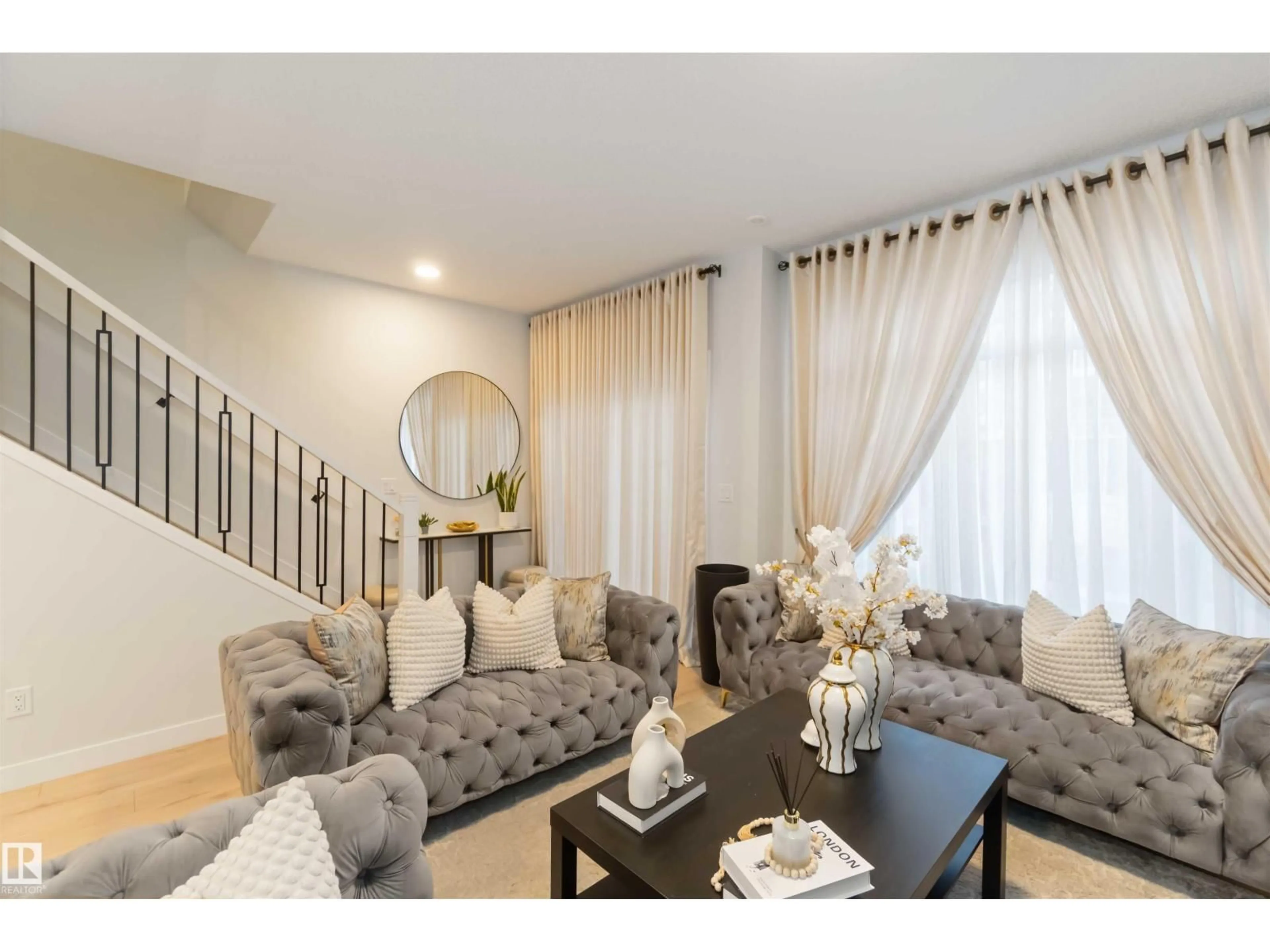 Living room with furniture, unknown for 9 - 6214 CARTMELL CT, Edmonton Alberta T6W3L5