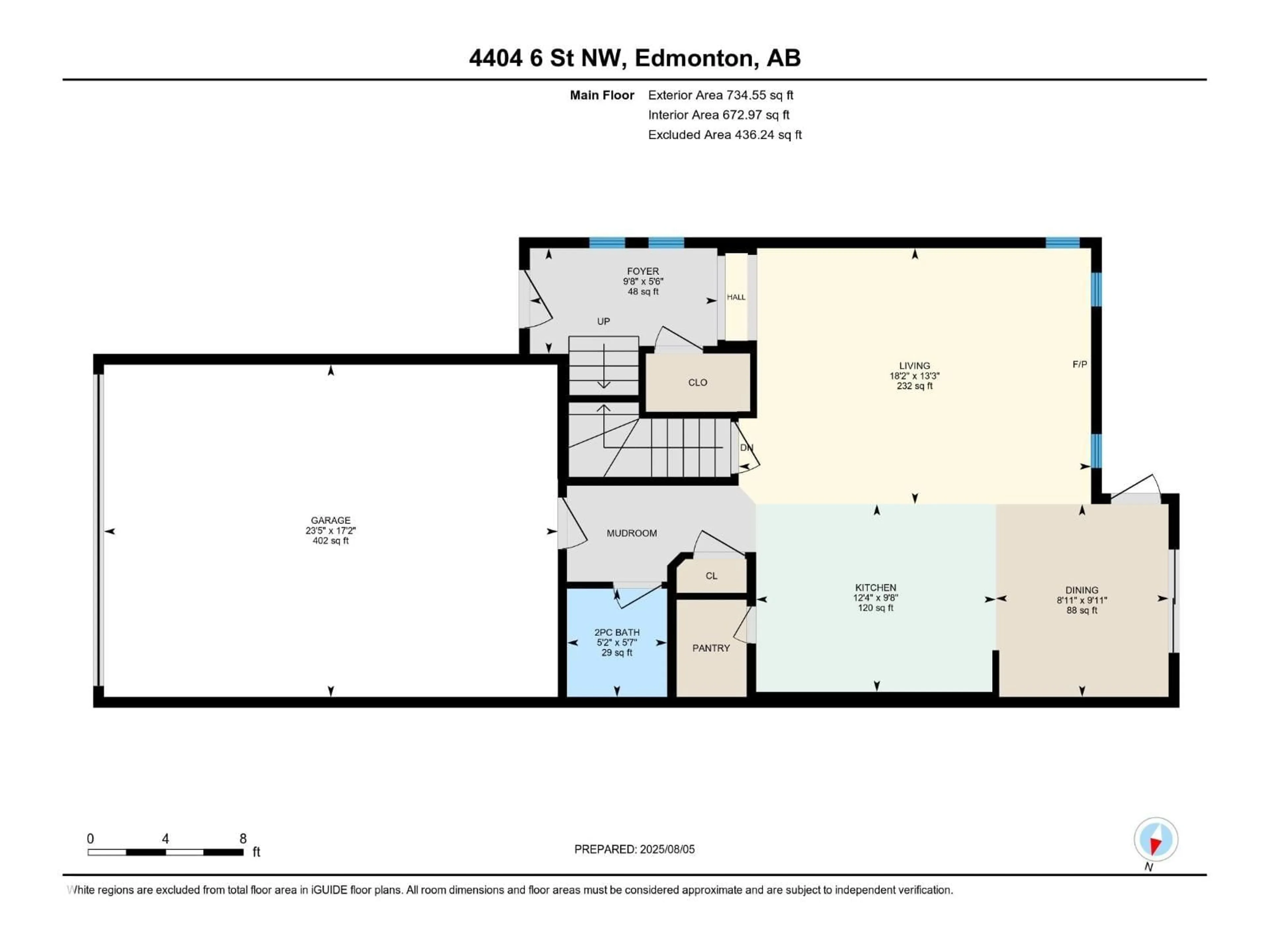 Floor plan for 4404 6 ST, Edmonton Alberta T6T0Z8