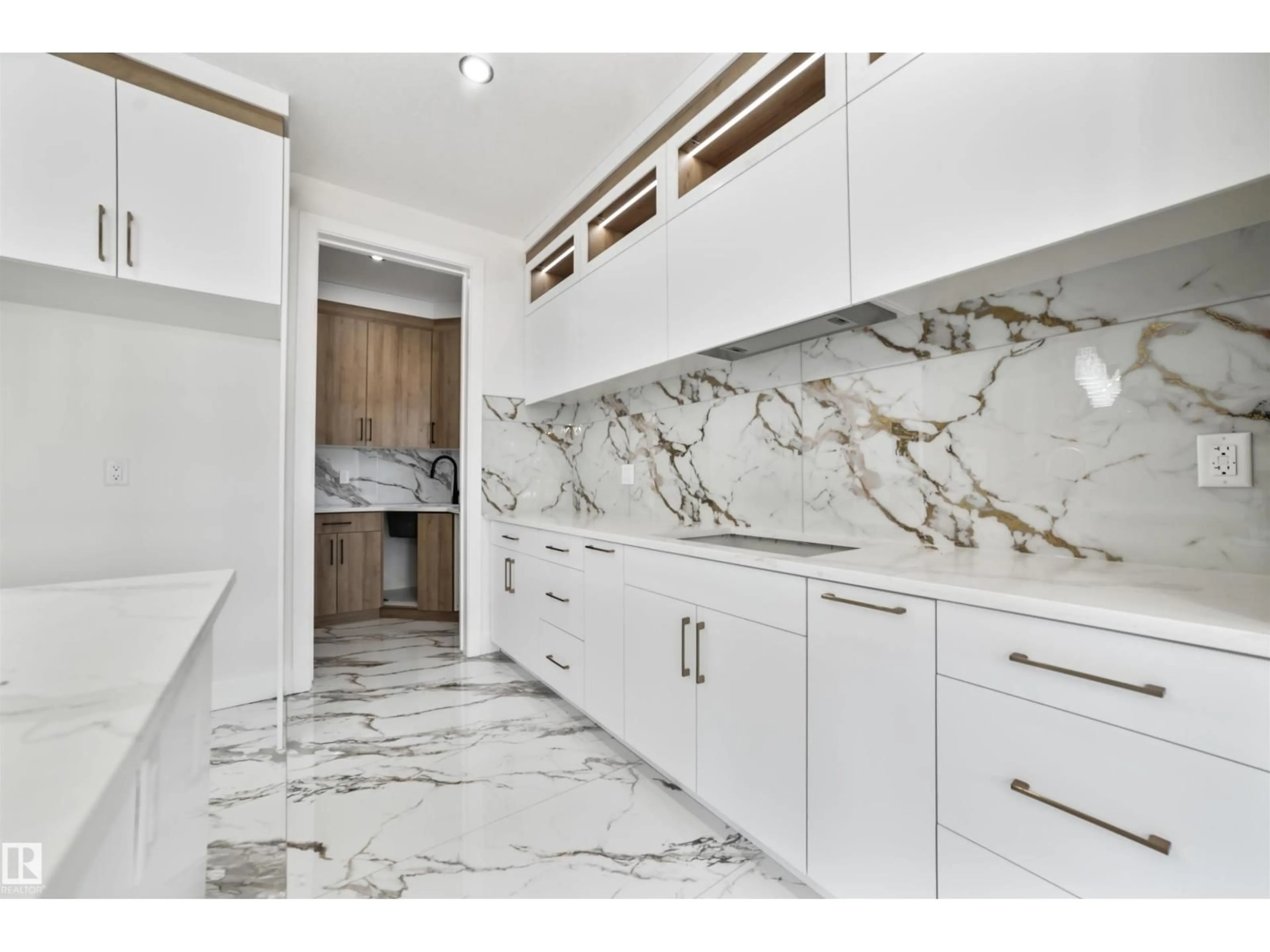 Contemporary kitchen, ceramic/tile floor for 6025 19 STREET, Rural Leduc County Alberta T4X3C8