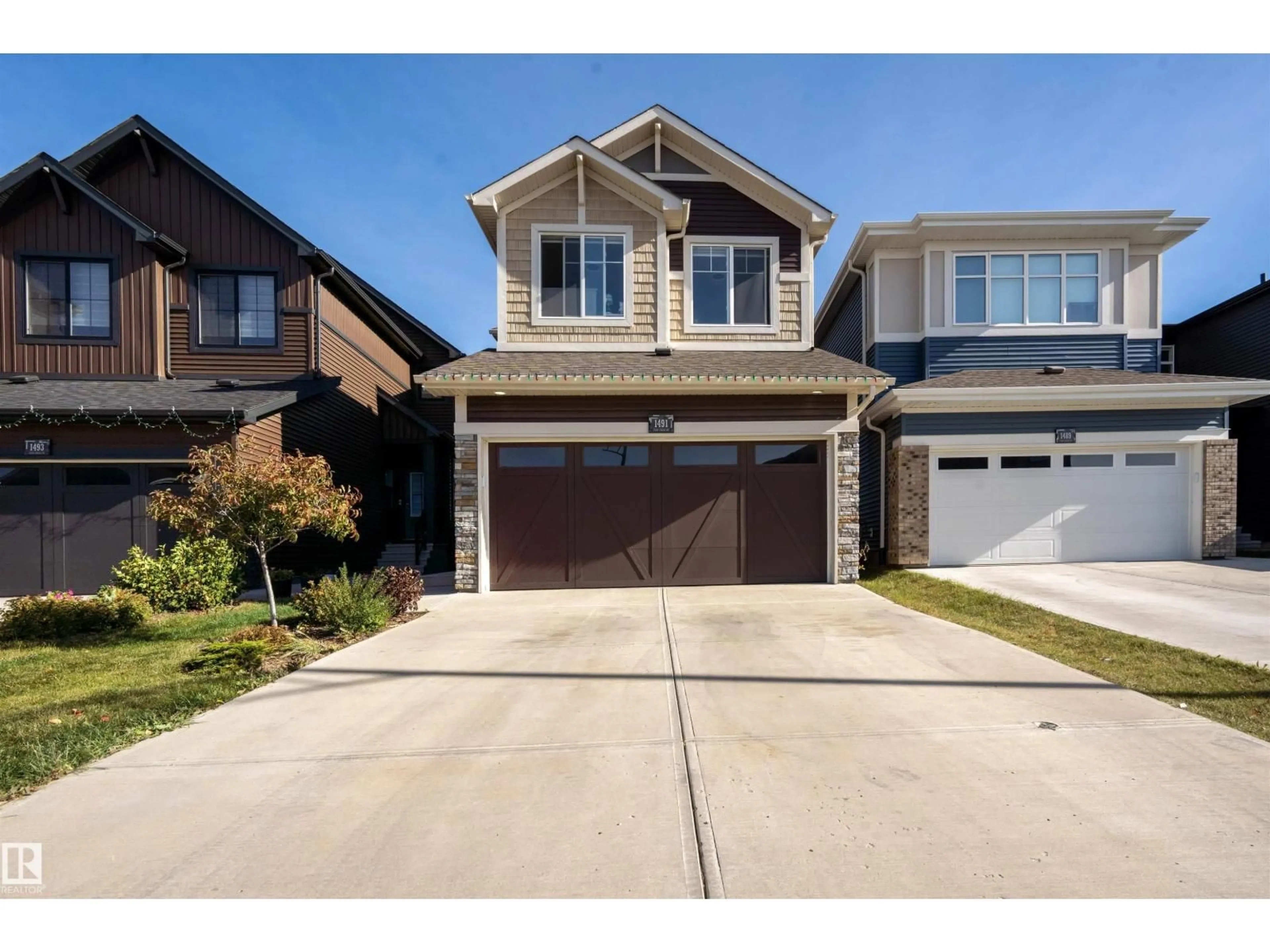 Home with brick exterior material, street for CI SW - 1491 PLUM CIRCLE, Edmonton Alberta T6X3A7
