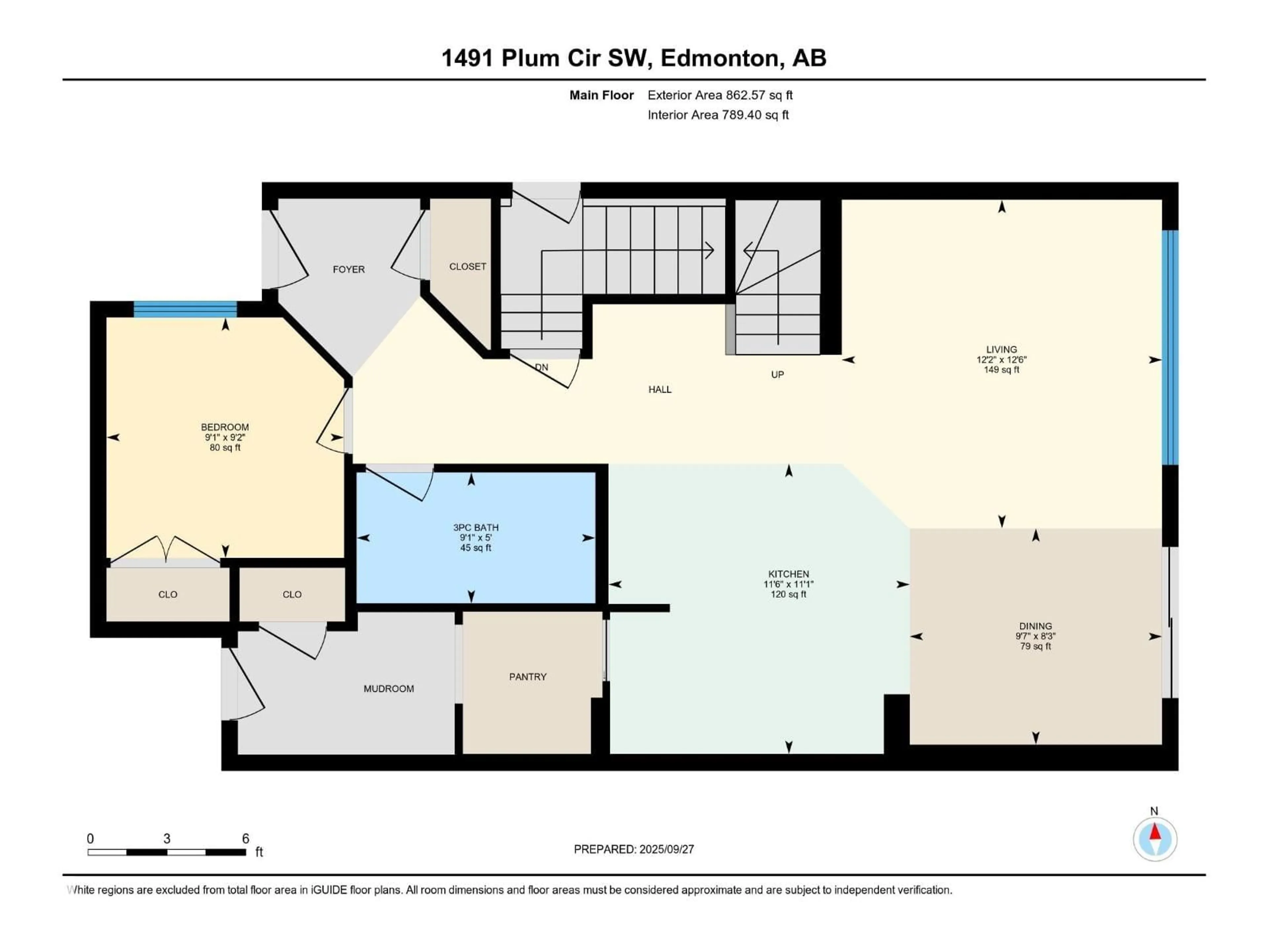 Floor plan for CI SW - 1491 PLUM CIRCLE, Edmonton Alberta T6X3A7