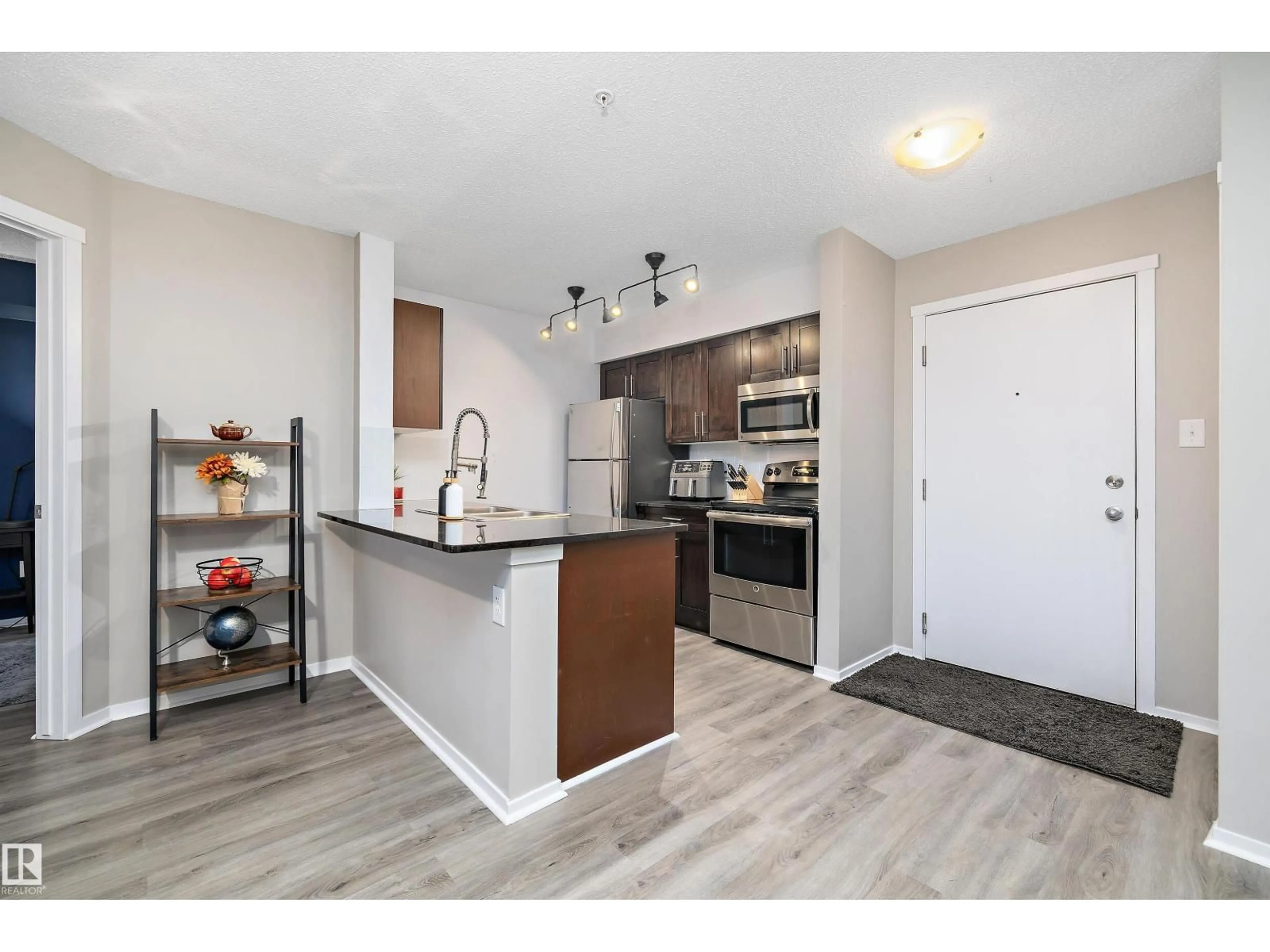 Standard kitchen, wood/laminate floor for #116 - 18126 77 ST, Edmonton Alberta T5Z0N7