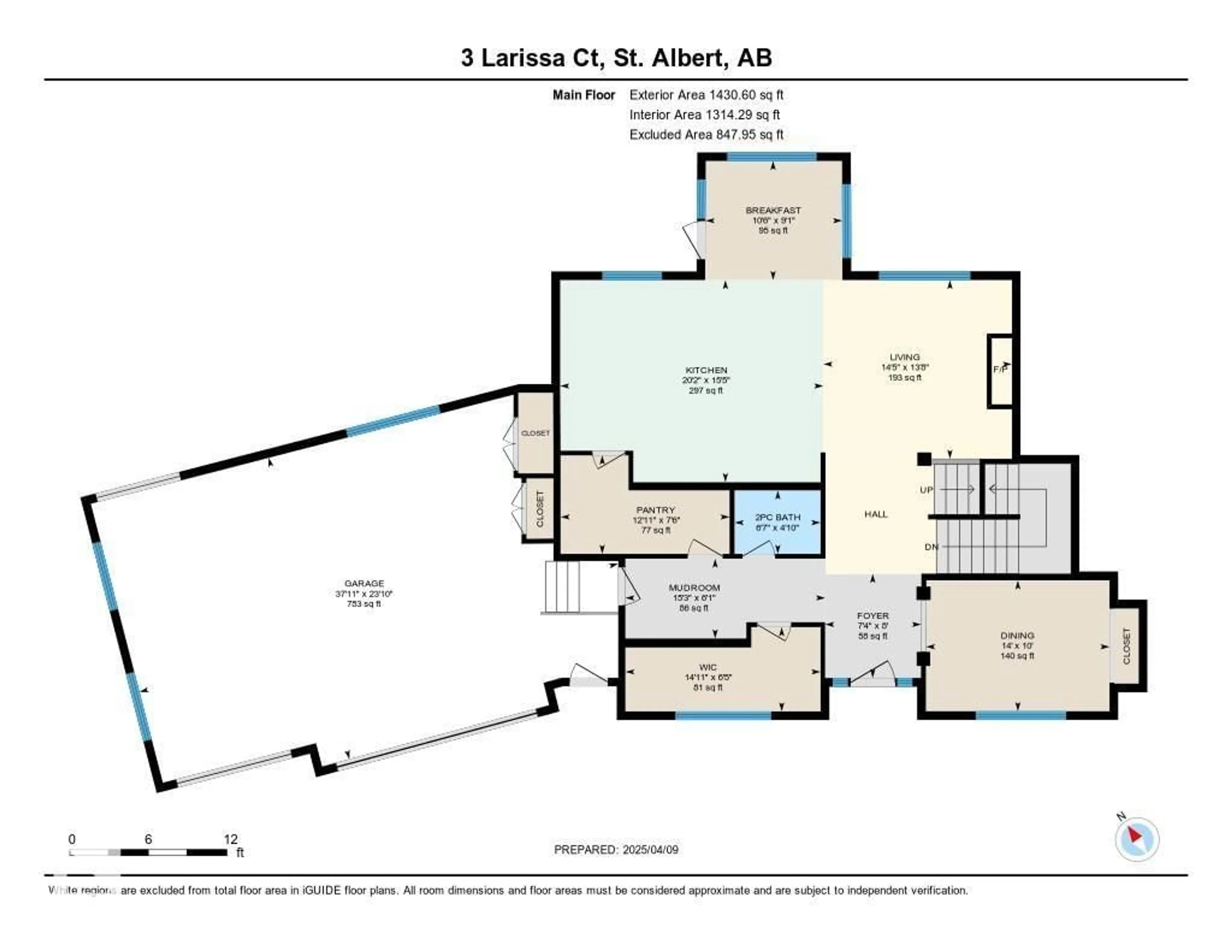 Floor plan for 3 LARISSA CO, St. Albert Alberta T8N3V7