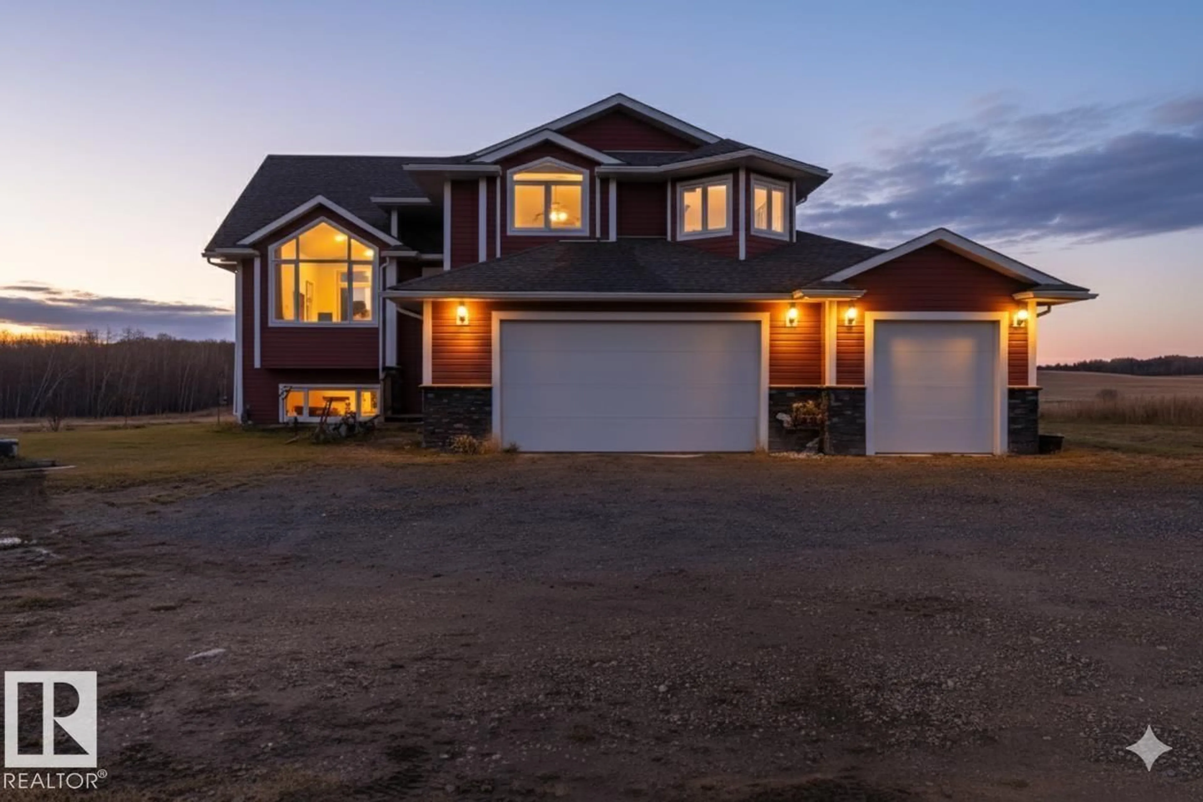 Home with vinyl exterior material, street for 61415 RANGE ROAD 422, Rural Bonnyville M.D. Alberta T9M1P2
