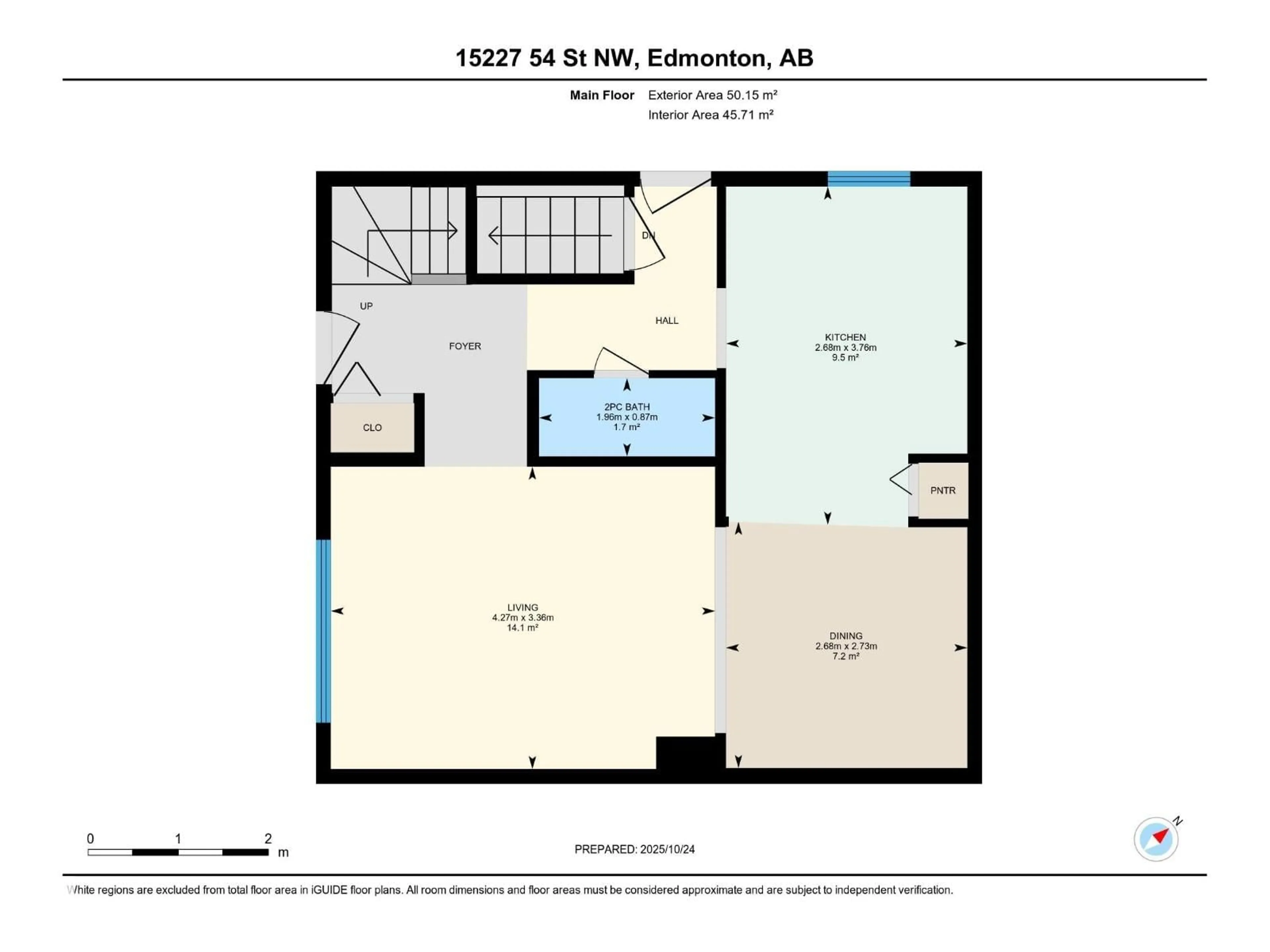 Floor plan for NW - 15227 54 ST, Edmonton Alberta T5A3N9