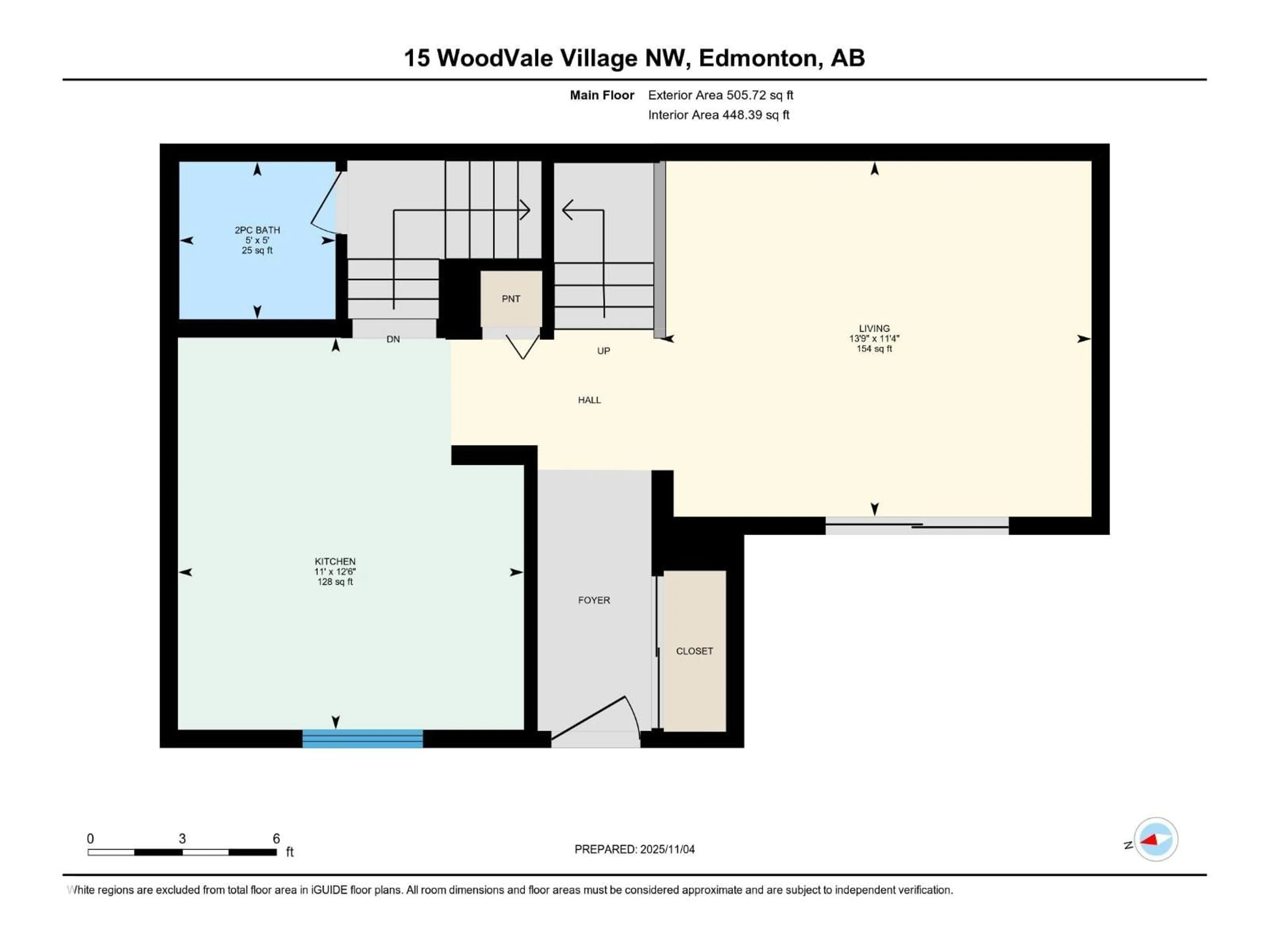 Floor plan for NW - 15 WOODVALE VG, Edmonton Alberta T6L1W4