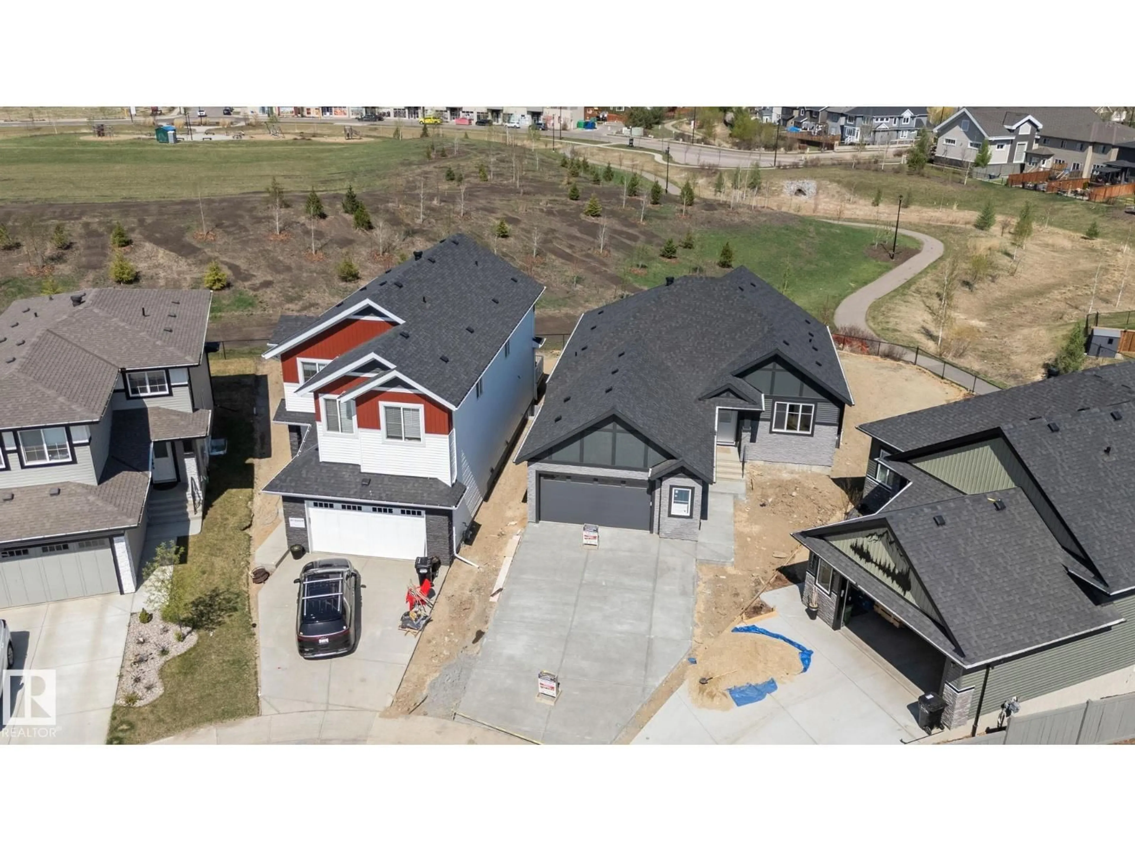 A pic from outside/outdoor area/front of a property/back of a property/a pic from drone, street for NW - 20908 128 AV, Edmonton Alberta T5S0R6
