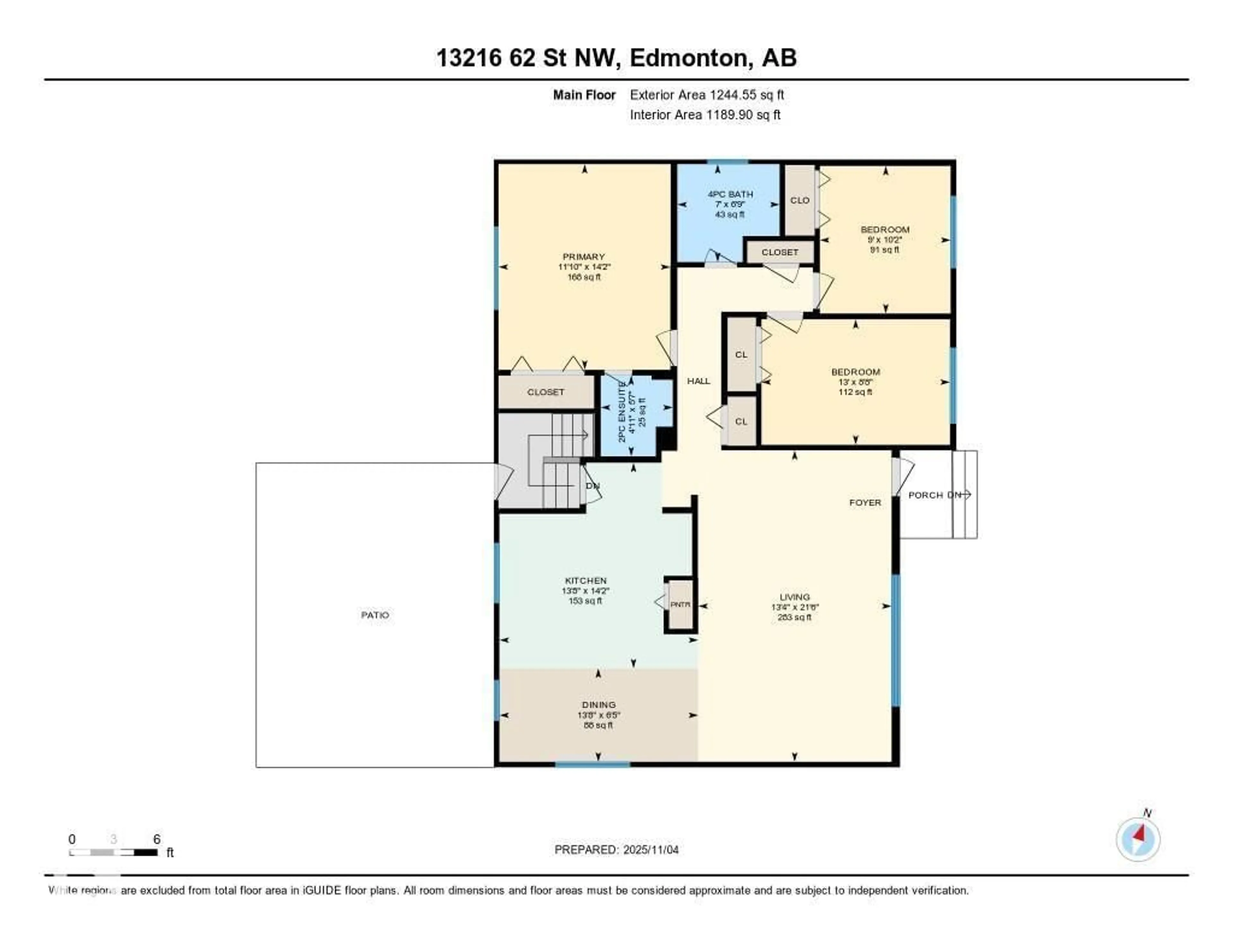Floor plan for NW - 13216 62 ST, Edmonton Alberta T5A0V6