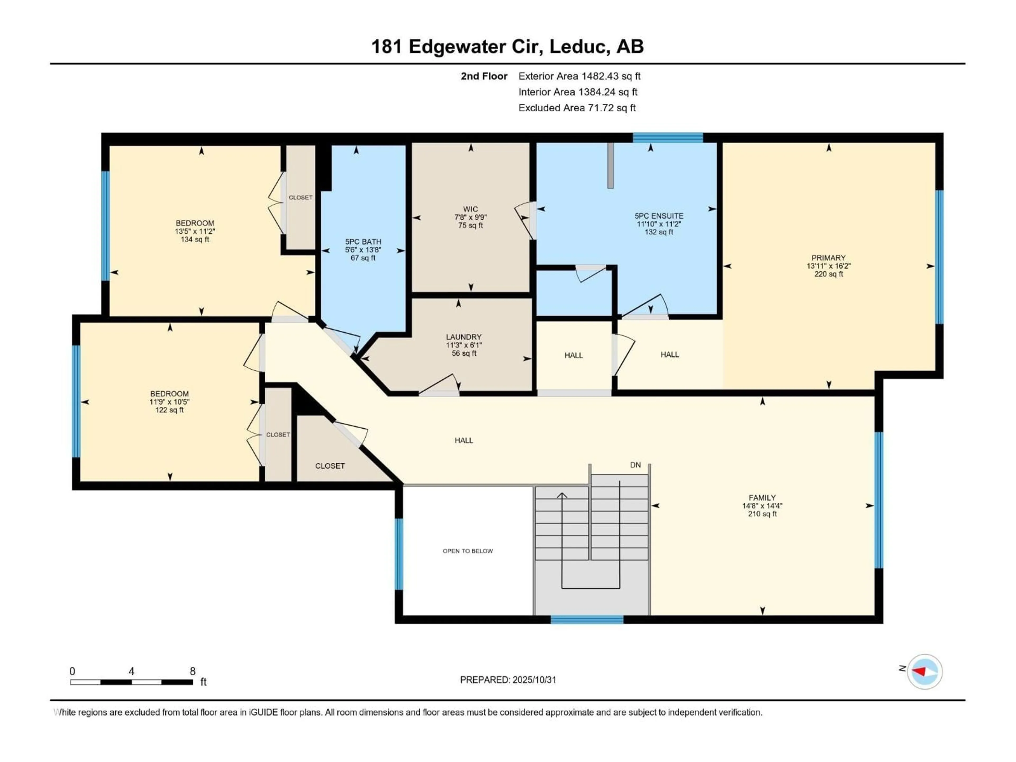 Floor plan for 181 EDGEWATER CI, Leduc Alberta T9E1K5