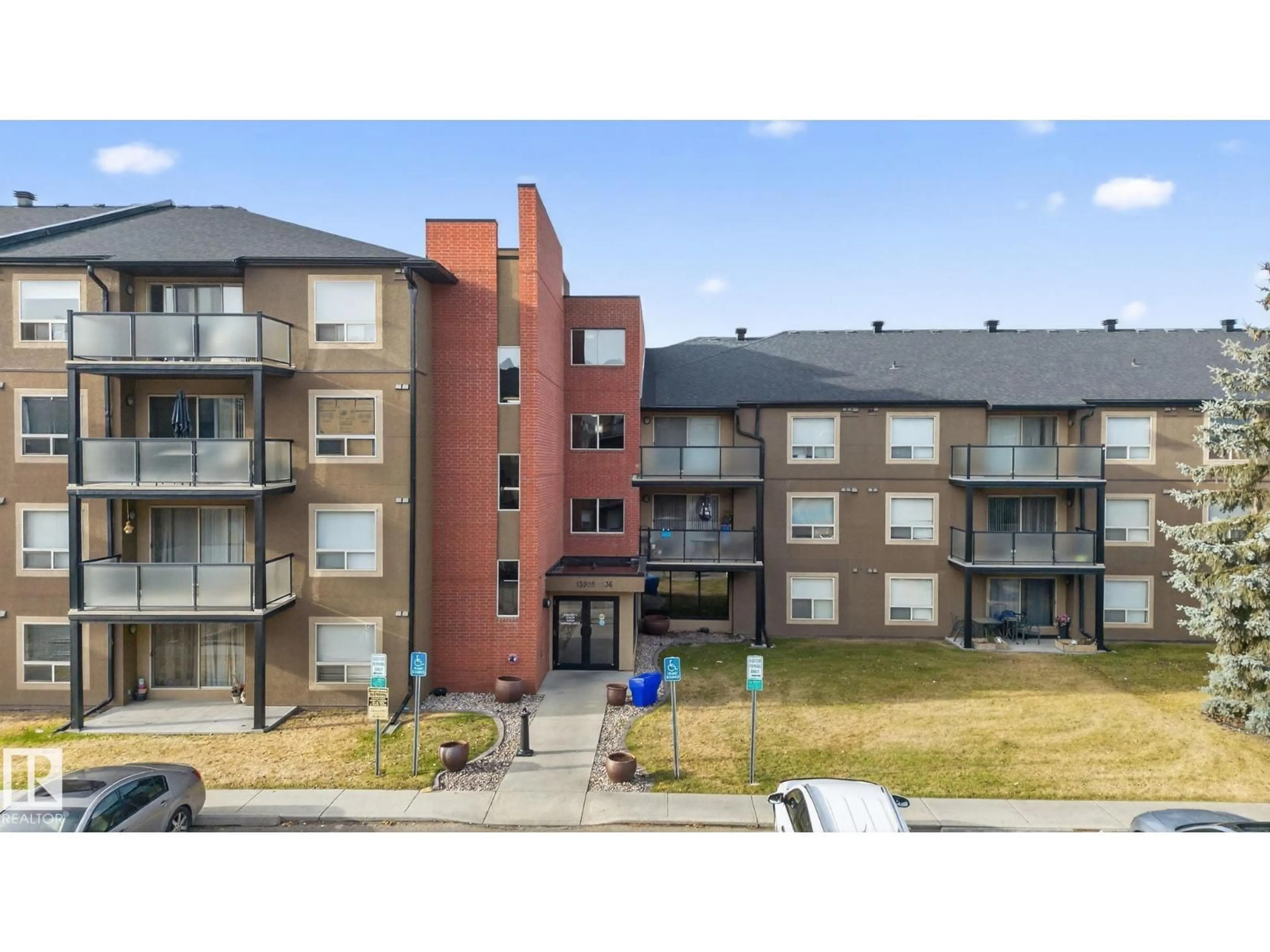 A pic from outside/outdoor area/front of a property/back of a property/a pic from drone, unknown for #203 - 13908 136 ST NW, Edmonton Alberta T6V1Y4