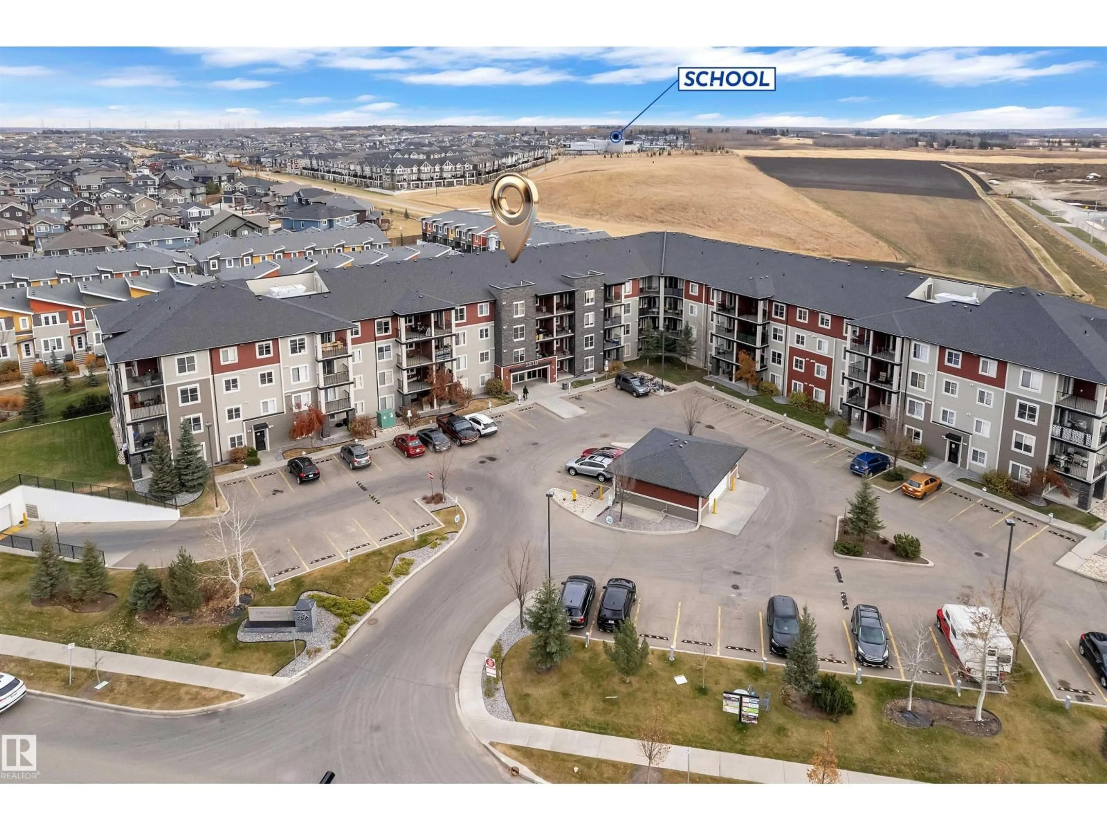 A pic from outside/outdoor area/front of a property/back of a property/a pic from drone, mountain view for #227 - 1510 WATT DRIVE SW, Edmonton Alberta T6X2E6