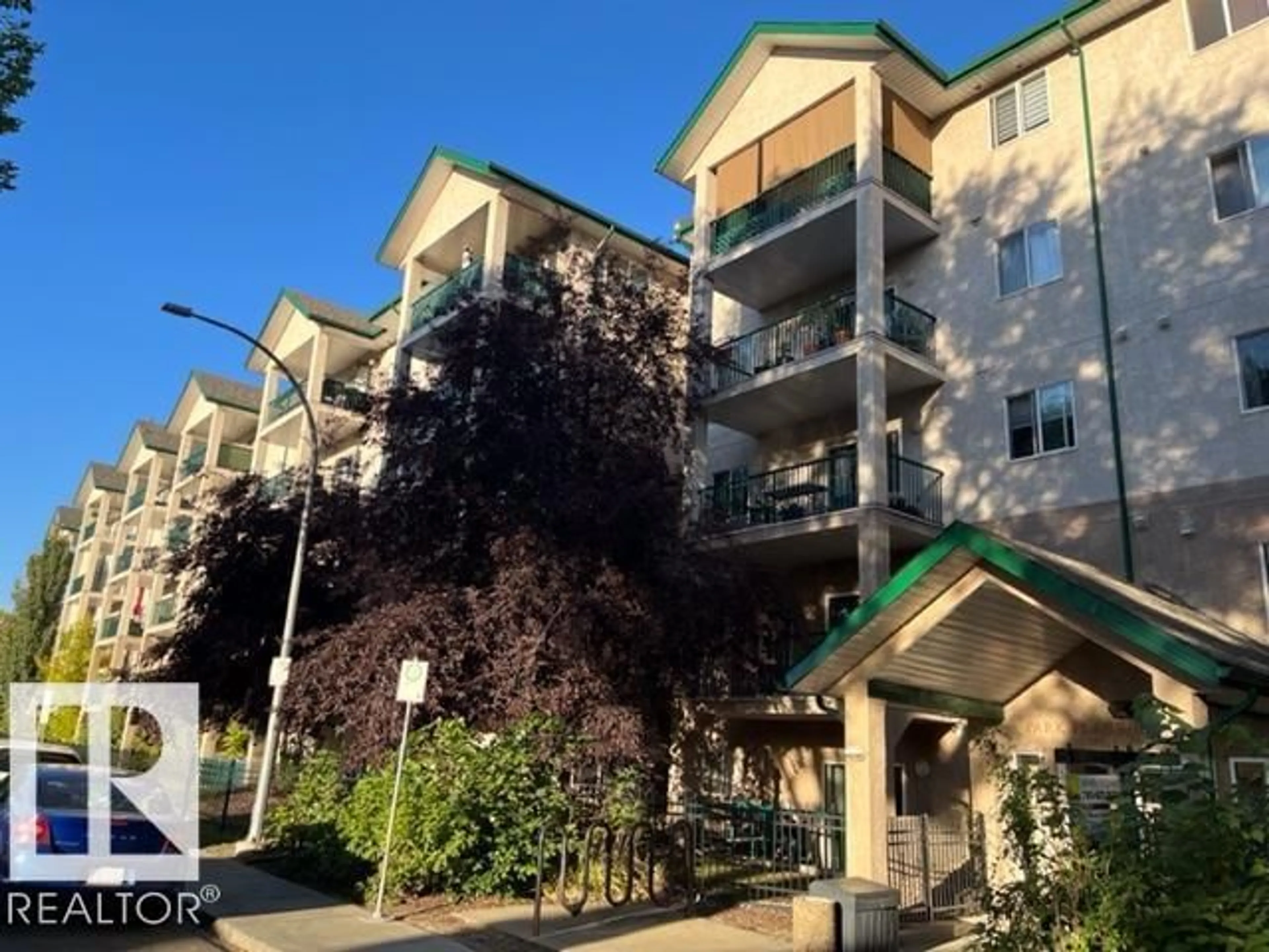 A pic from outside/outdoor area/front of a property/back of a property/a pic from drone, unknown for #110 - 11325 83 ST, Edmonton Alberta T5B4W5