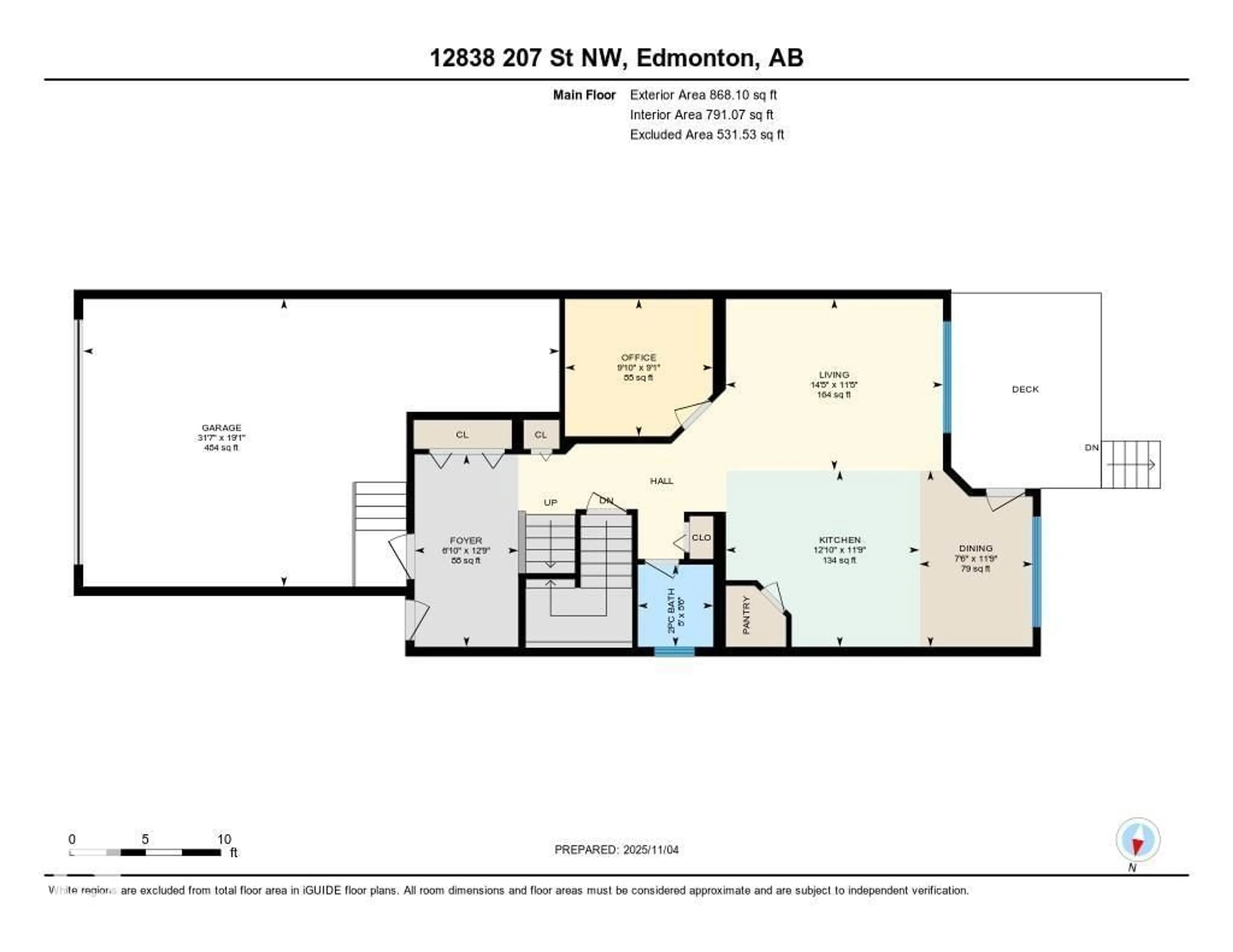 Floor plan for NW - 12838 207 ST, Edmonton Alberta T5S0K2