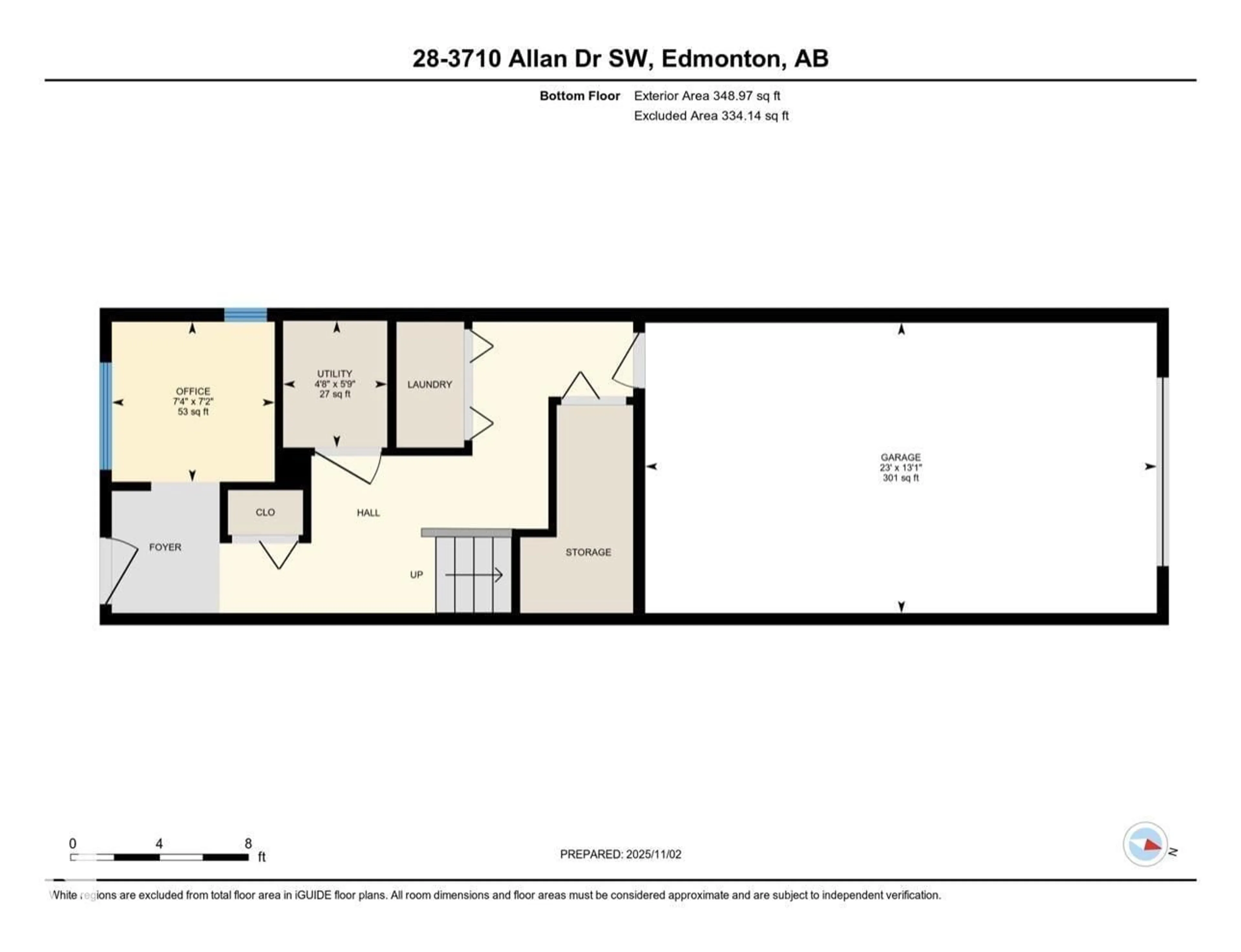 Floor plan for #28 - 3710 ALLAN DR, Edmonton Alberta T6W2C4