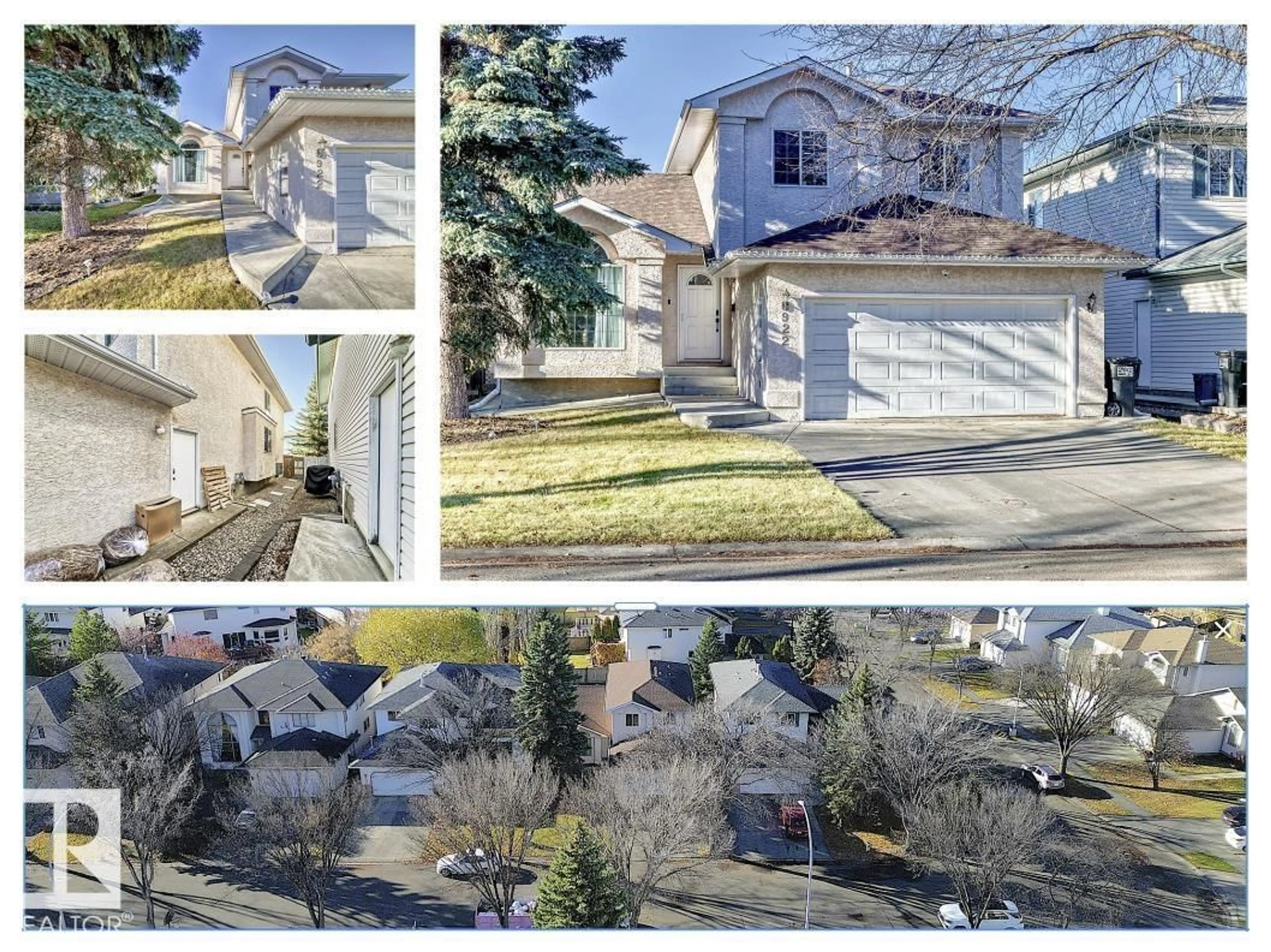 A pic from outside/outdoor area/front of a property/back of a property/a pic from drone, street for 922 BURROWS CR, Edmonton Alberta T6R2L3