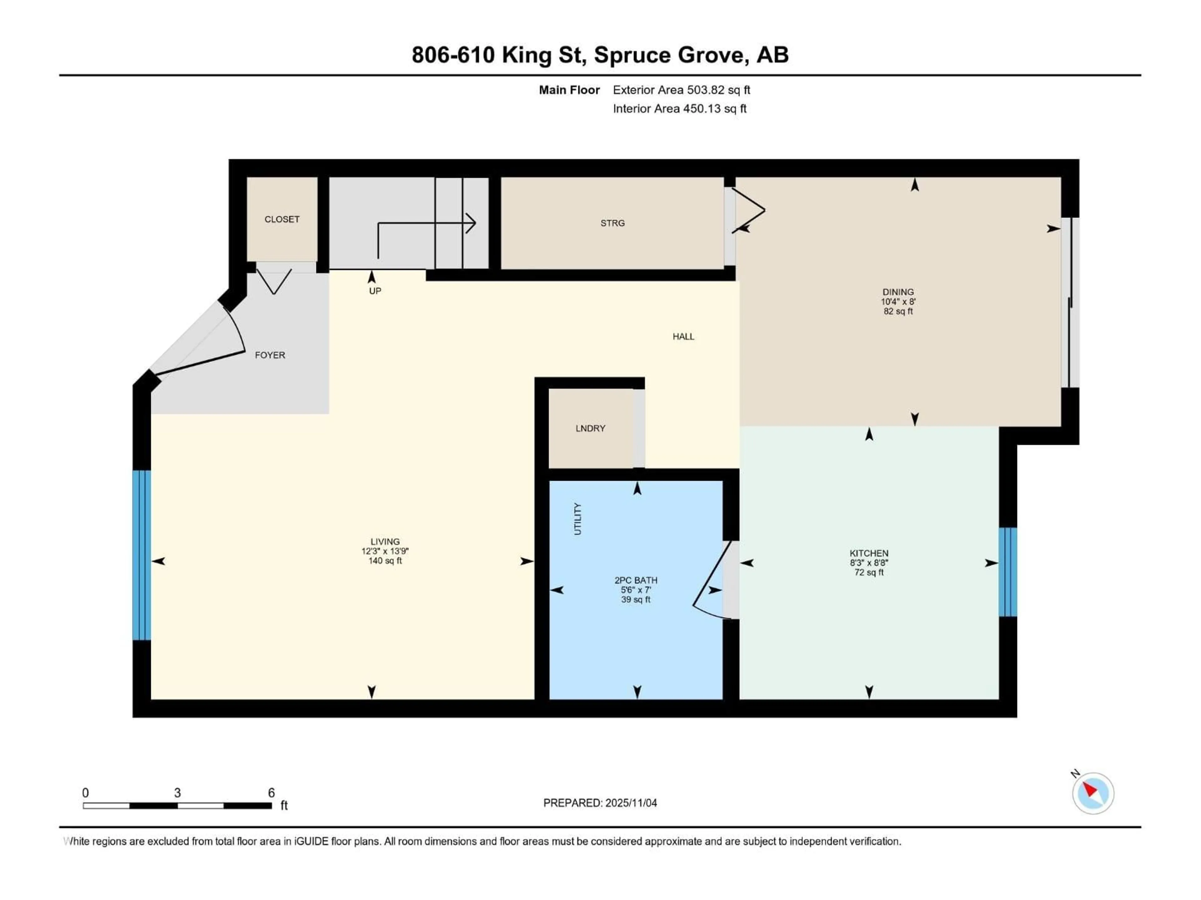 Floor plan for 806 KING ST, Spruce Grove Alberta T7X4J9