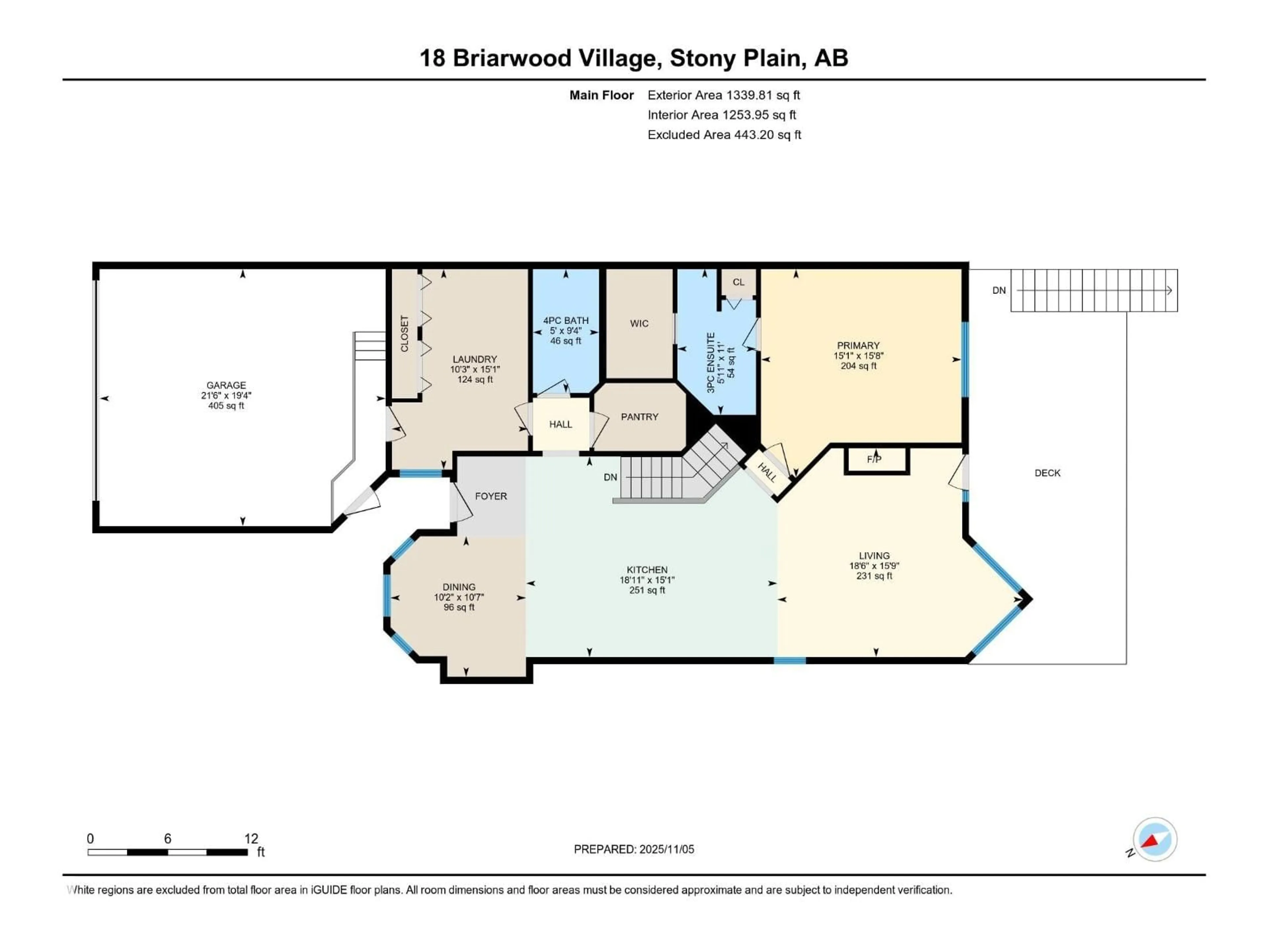 Floor plan for 18 BRIARWOOD VG, Stony Plain Alberta T7Z2R4