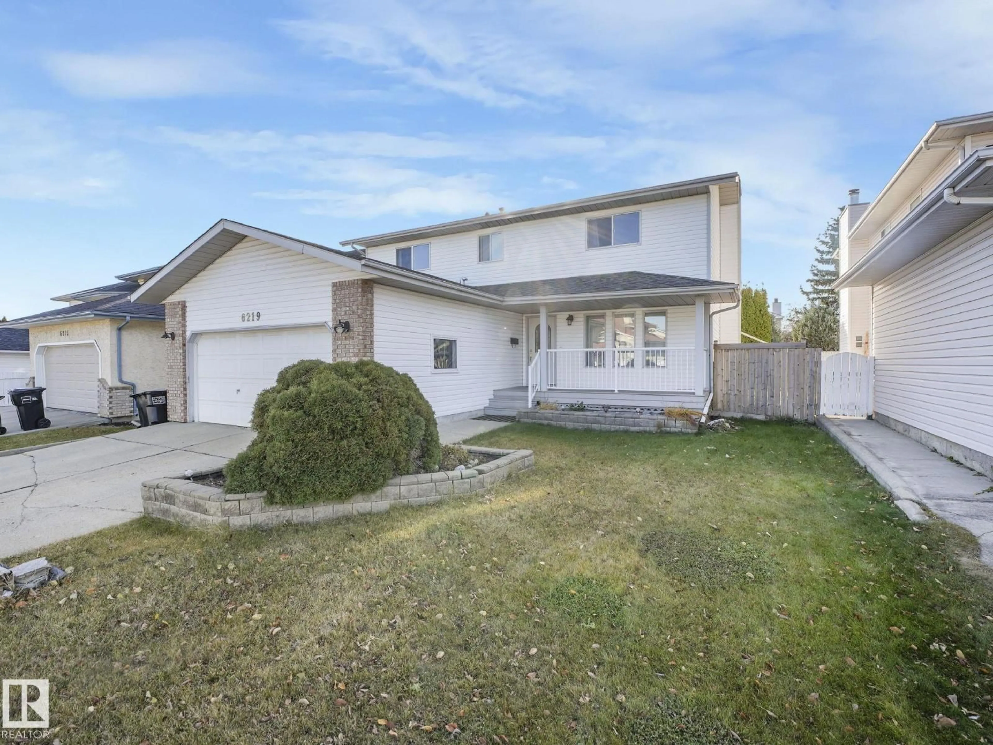 A pic from outside/outdoor area/front of a property/back of a property/a pic from drone, street for 6219 162 AV, Edmonton Alberta T5Y2R1