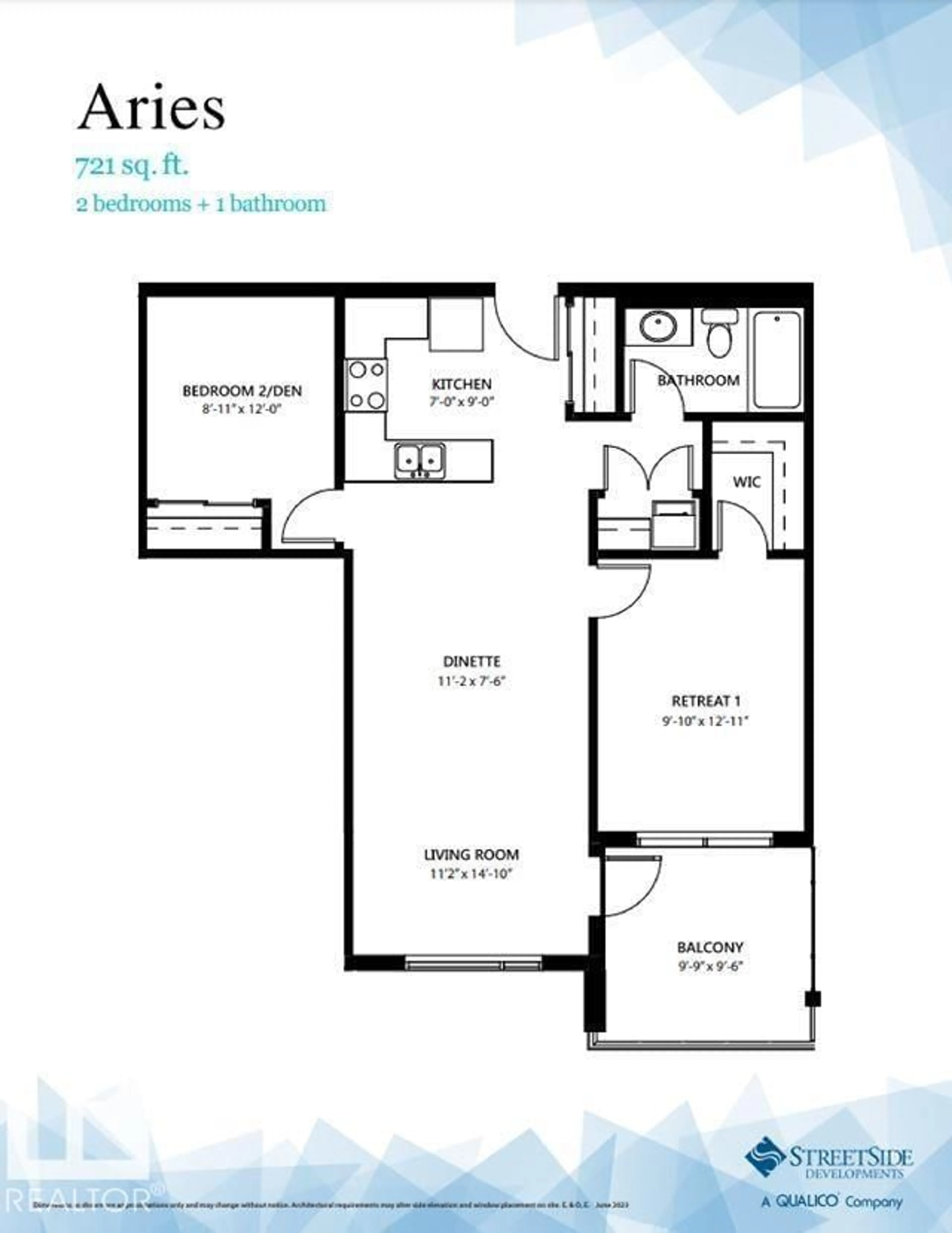 Floor plan for #407 - 12804 140 AV, Edmonton Alberta T6V0M3