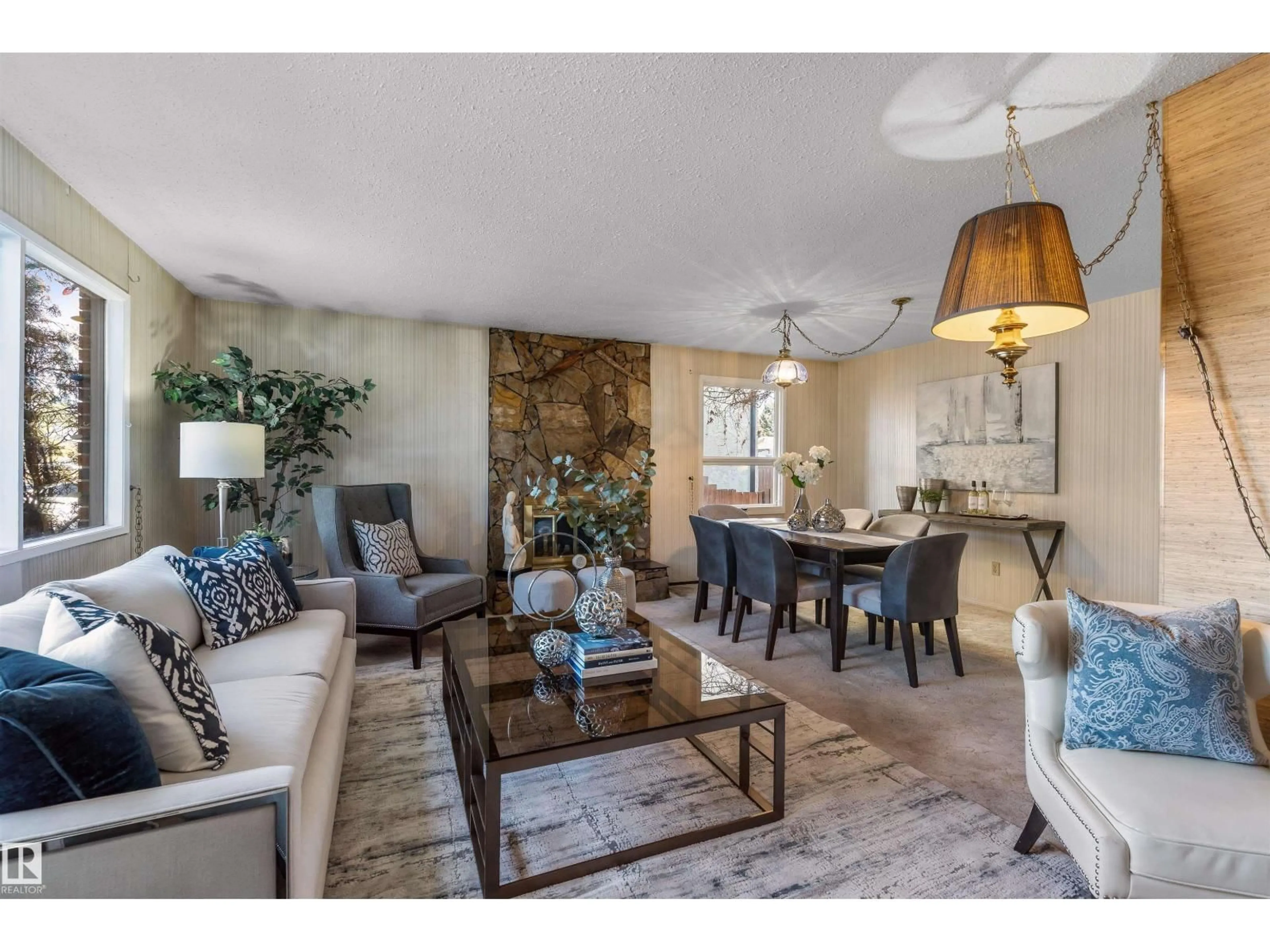 Living room with furniture, unknown for 66 AKINS DR, St. Albert Alberta T8N2Y7