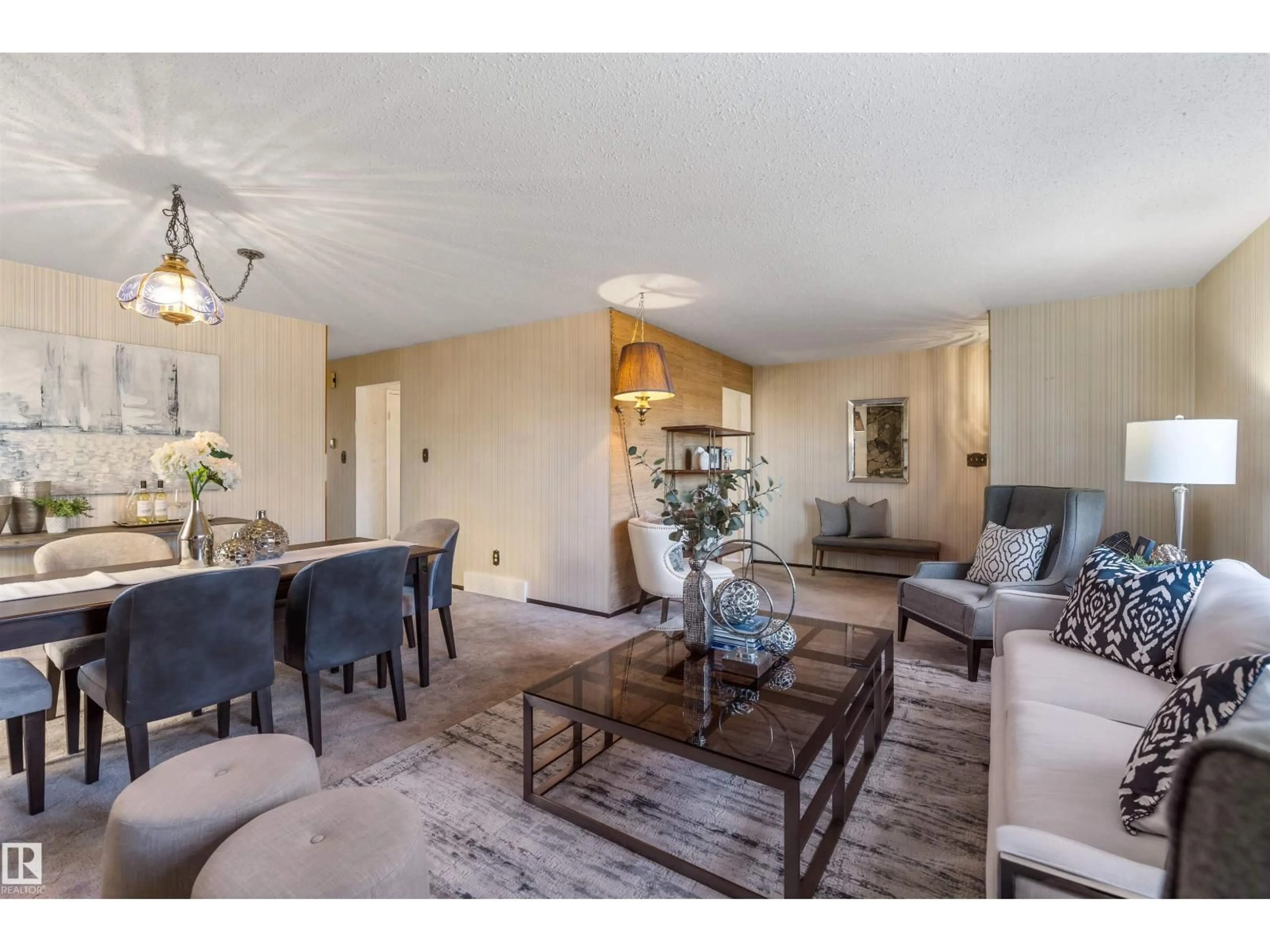 Living room with furniture, unknown for 66 AKINS DR, St. Albert Alberta T8N2Y7