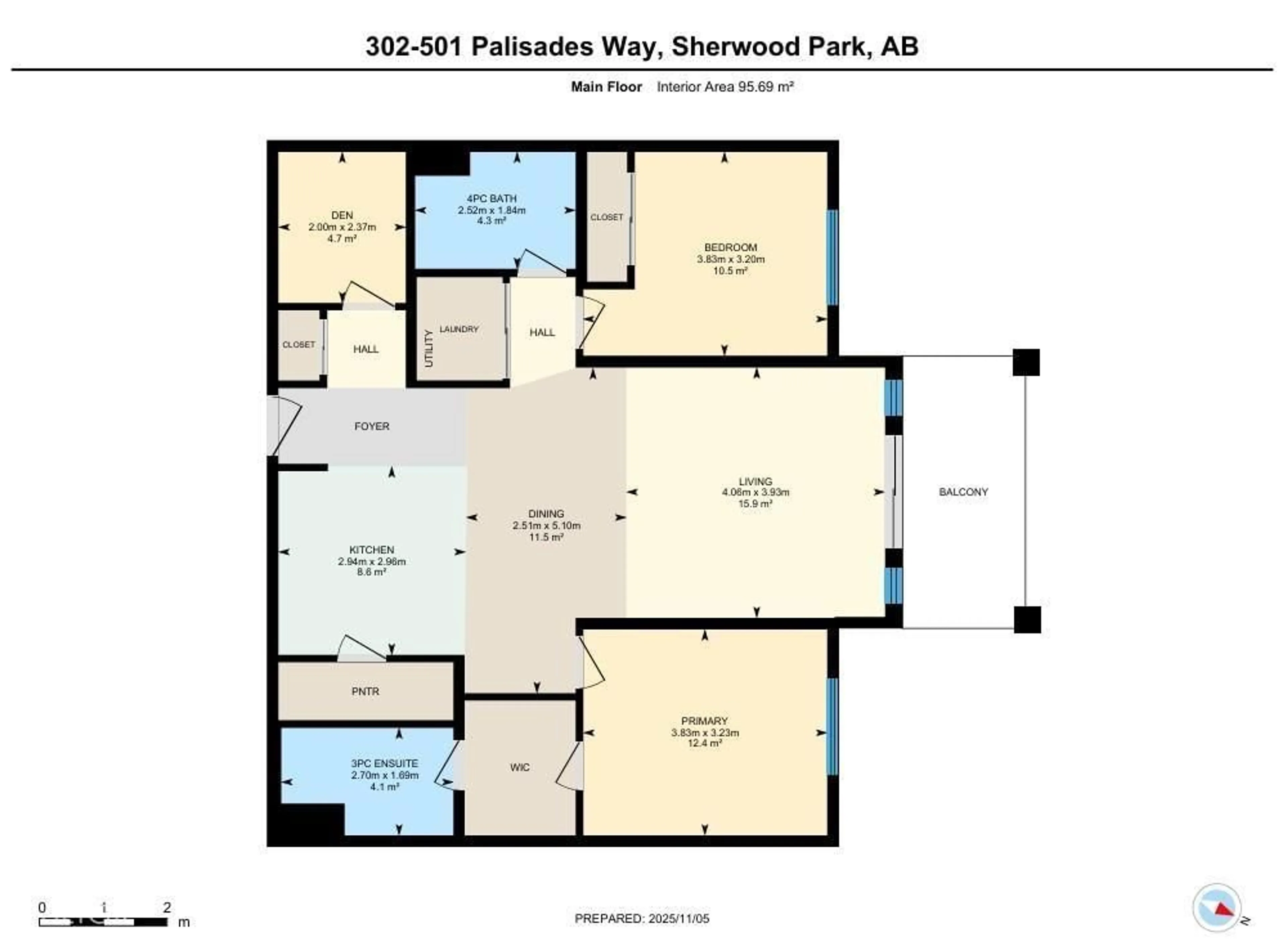 Floor plan for 302 - 501 PALISADES WY, Sherwood Park Alberta T8H0H3