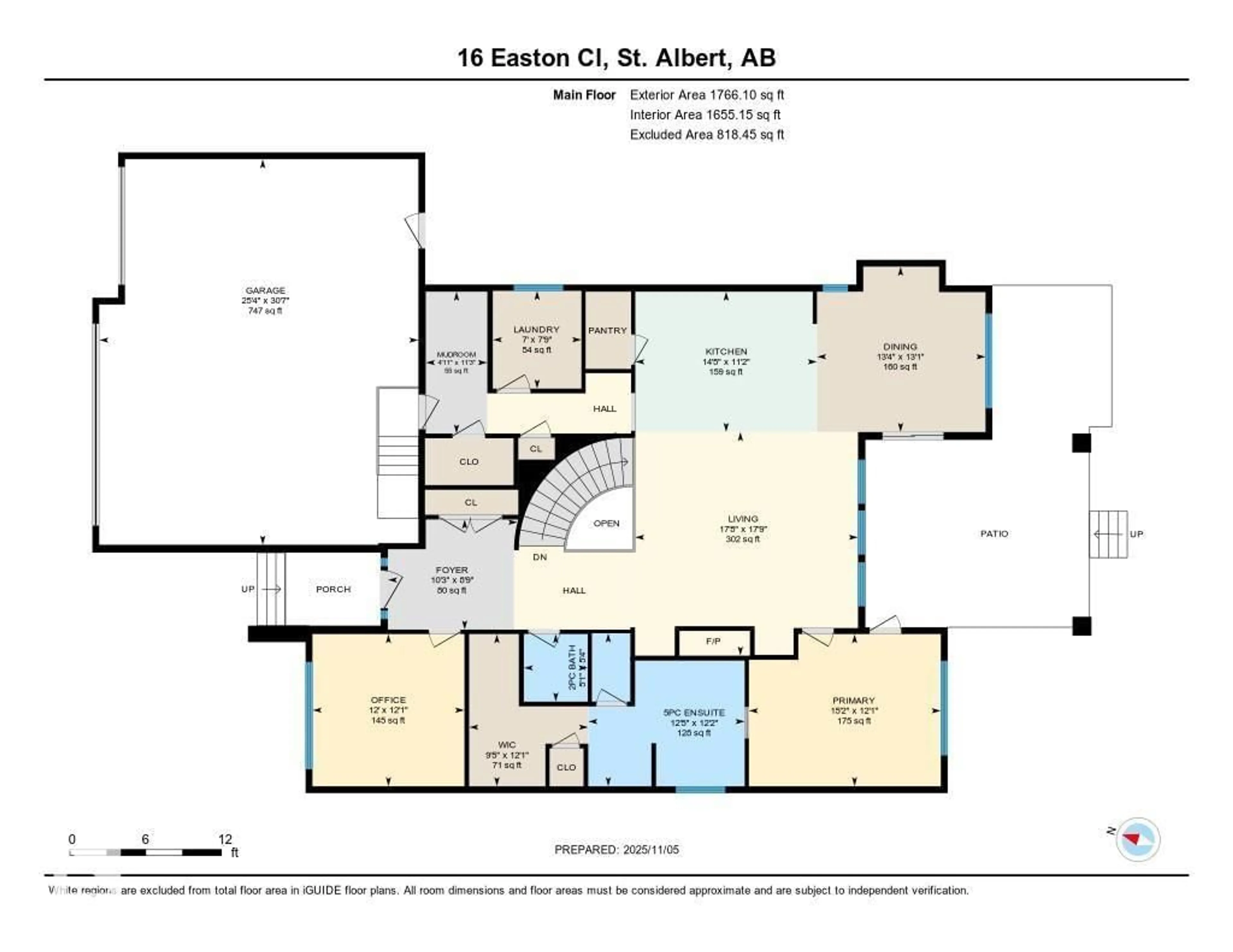 Floor plan for 16 EASTON CL, St. Albert Alberta T8N3X9
