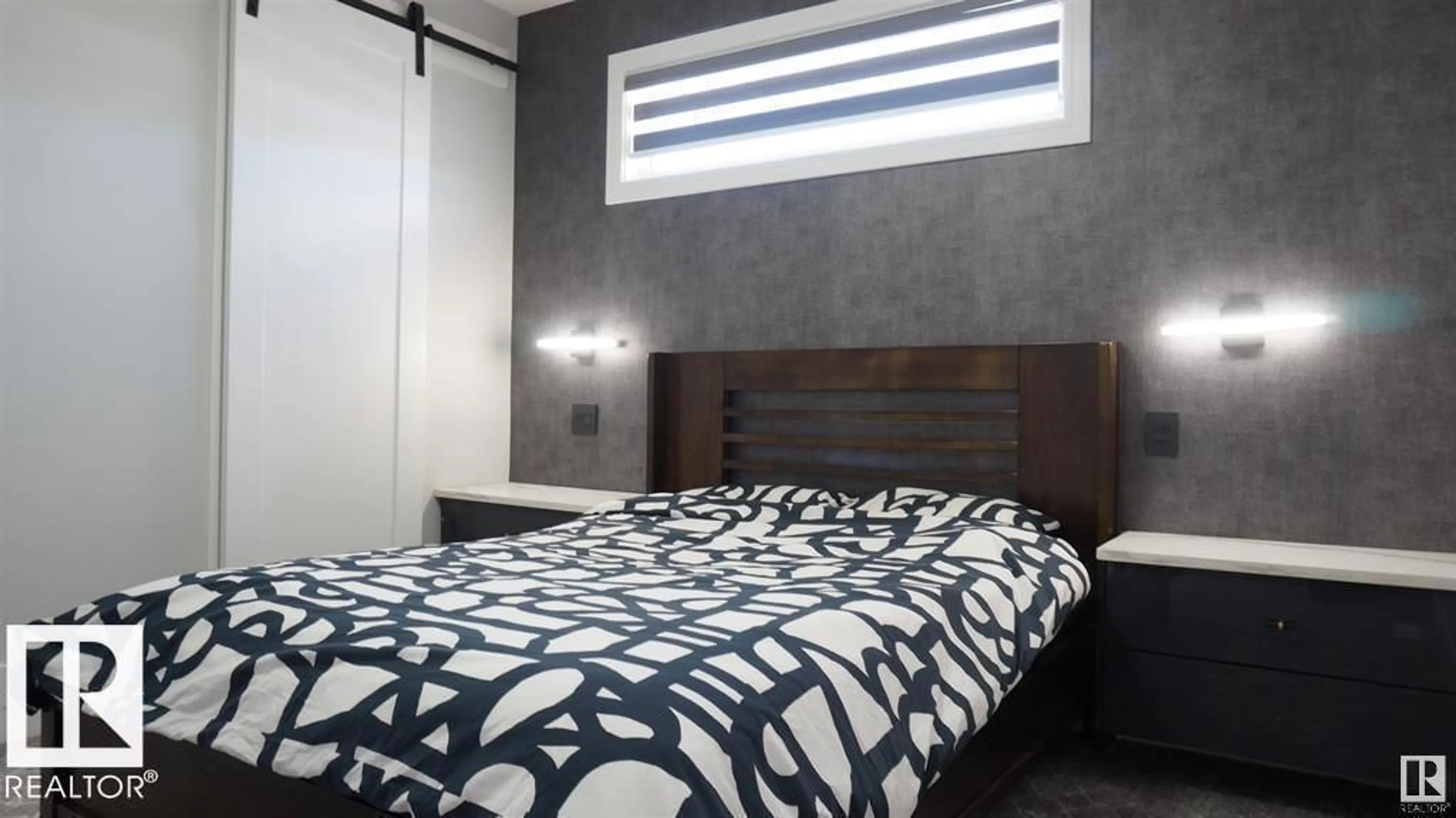 Bedroom with bed, unknown for SW - 707 180 ST, Edmonton Alberta T6W2S8