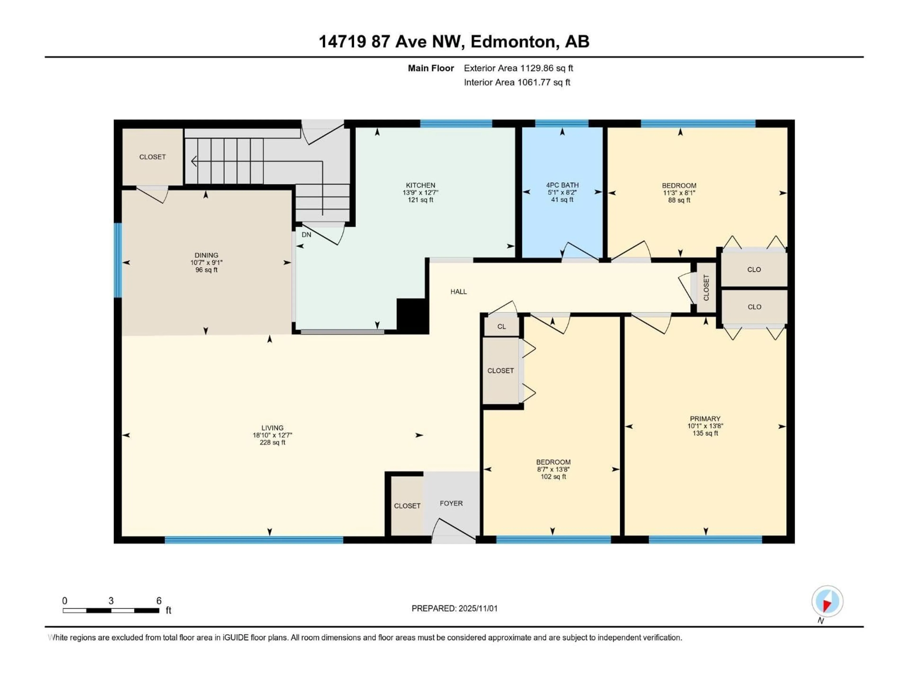 Floor plan for NW - 14719 87 AV, Edmonton Alberta T5R4E5