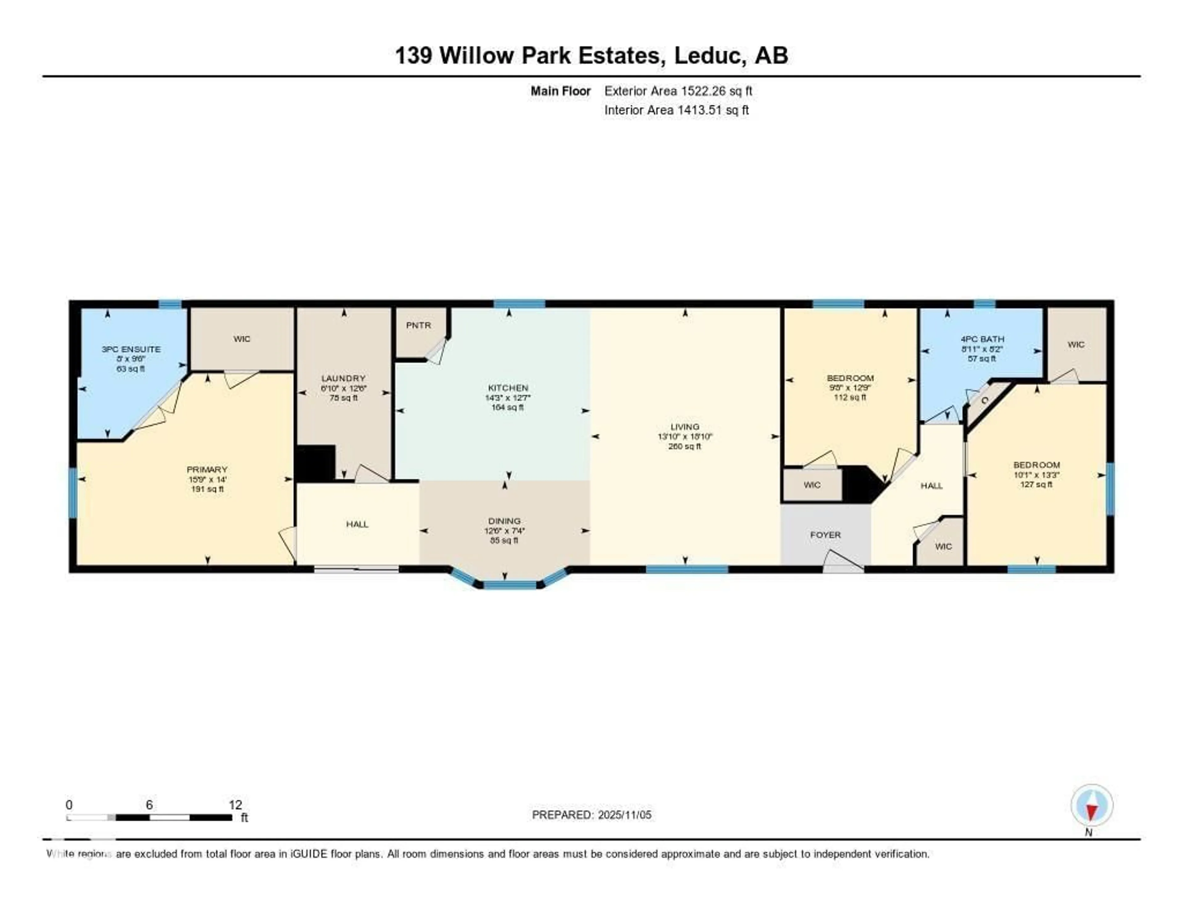 Floor plan for 139 WILLOW PARK ESTATES, Leduc Alberta T9E6J8