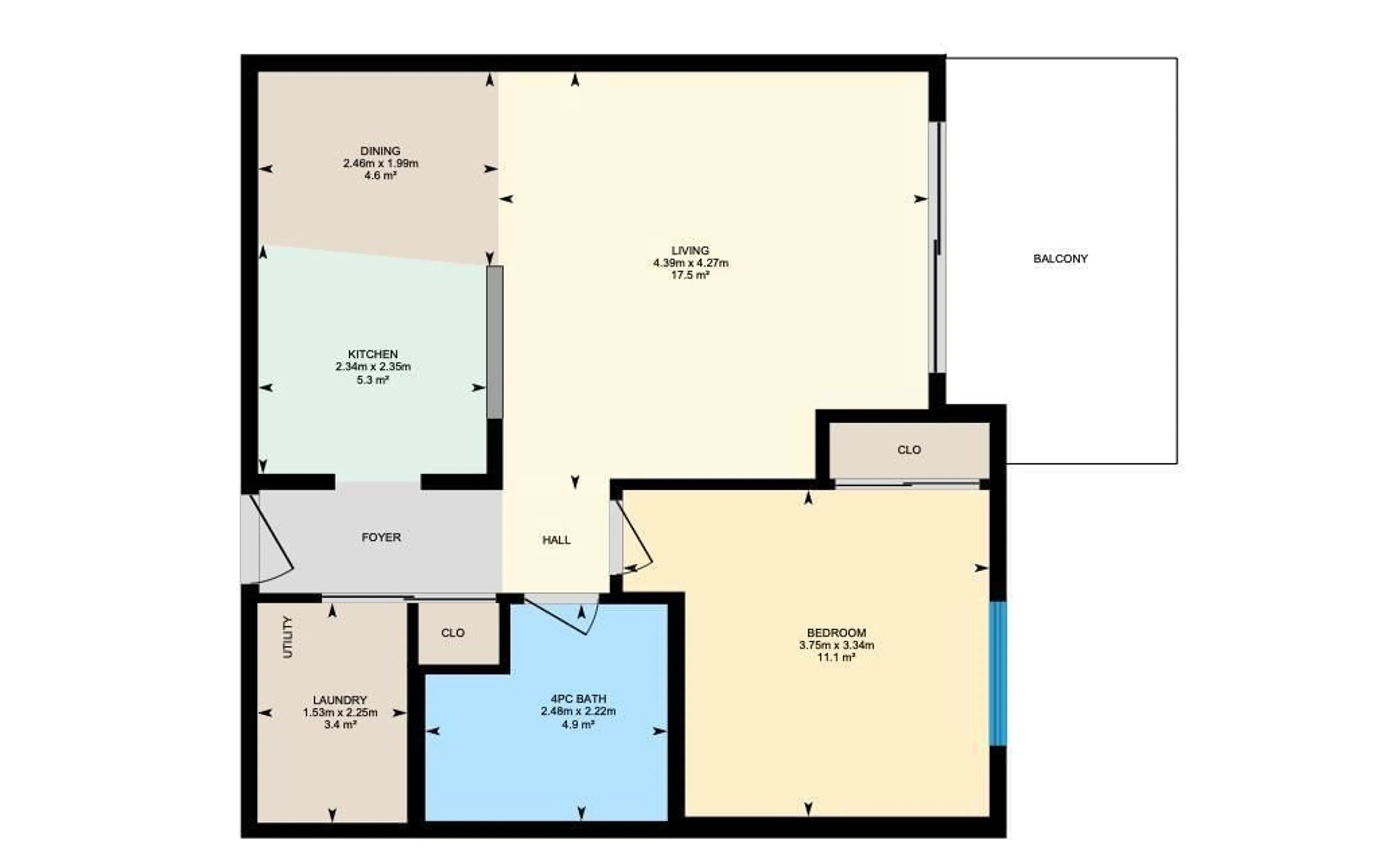 Floor plan for #319 - 13907 136 ST, Edmonton Alberta T6V1Y5