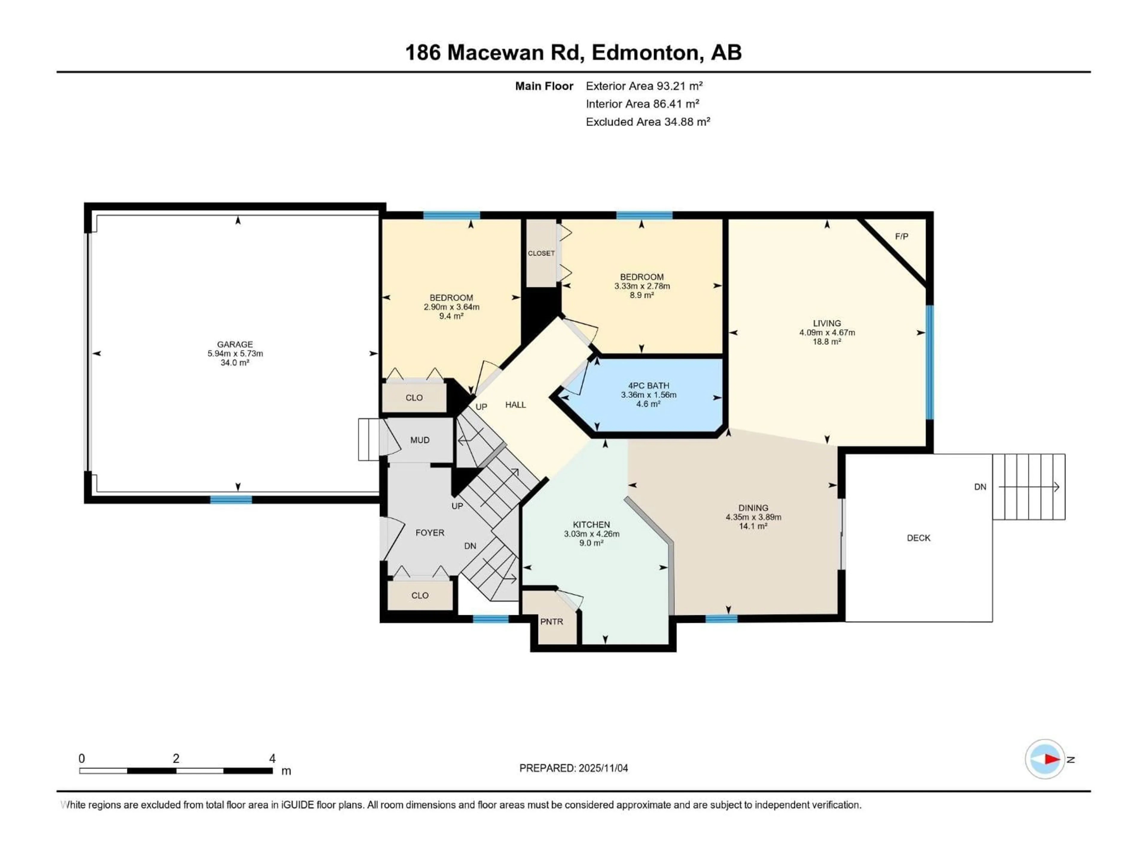 Floor plan for 186 MACEWAN RD, Edmonton Alberta T6W1K8