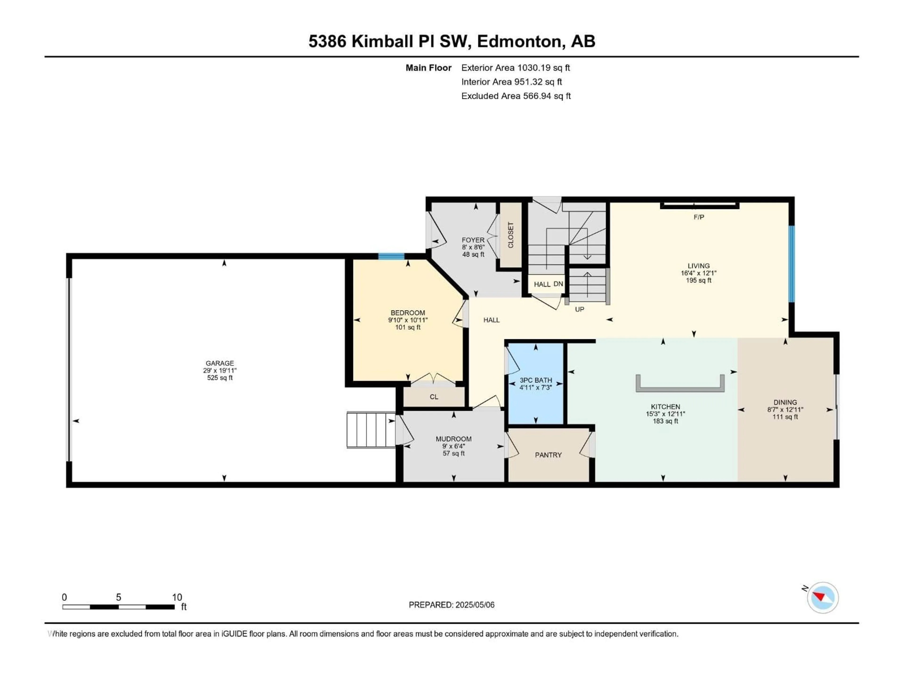 Floor plan for 5386 KIMBALL PL, Edmonton Alberta T6W5E5