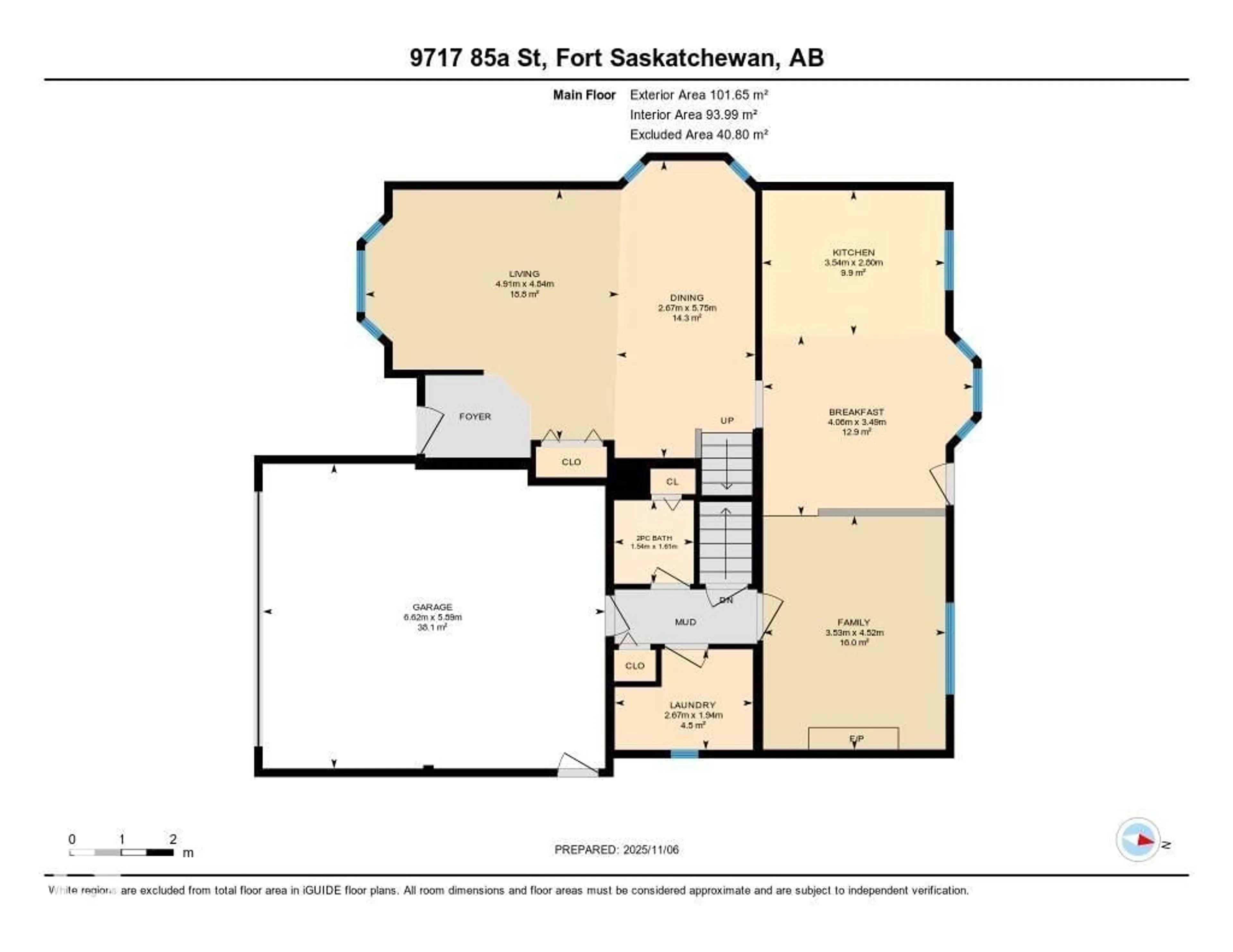 Floor plan for 9717 85A ST, Fort Saskatchewan Alberta T8L2Z1