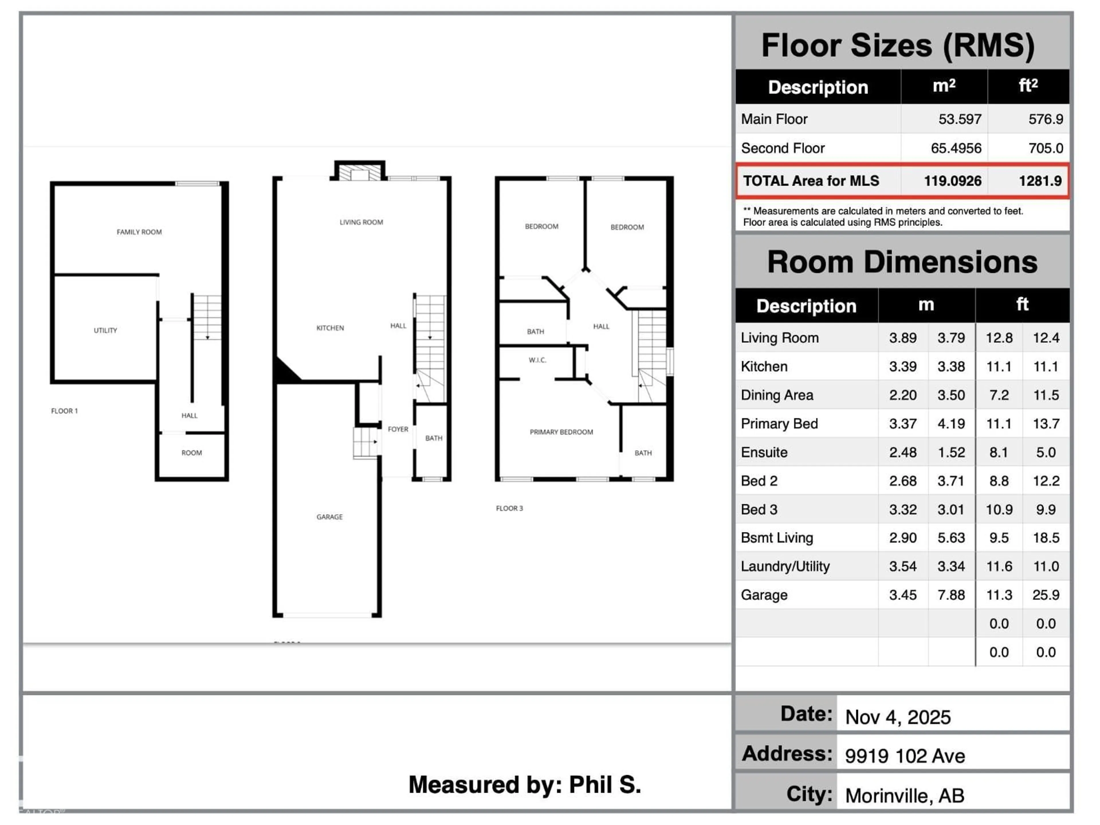 Floor plan for 9919 102, Morinville Alberta T8R1V9