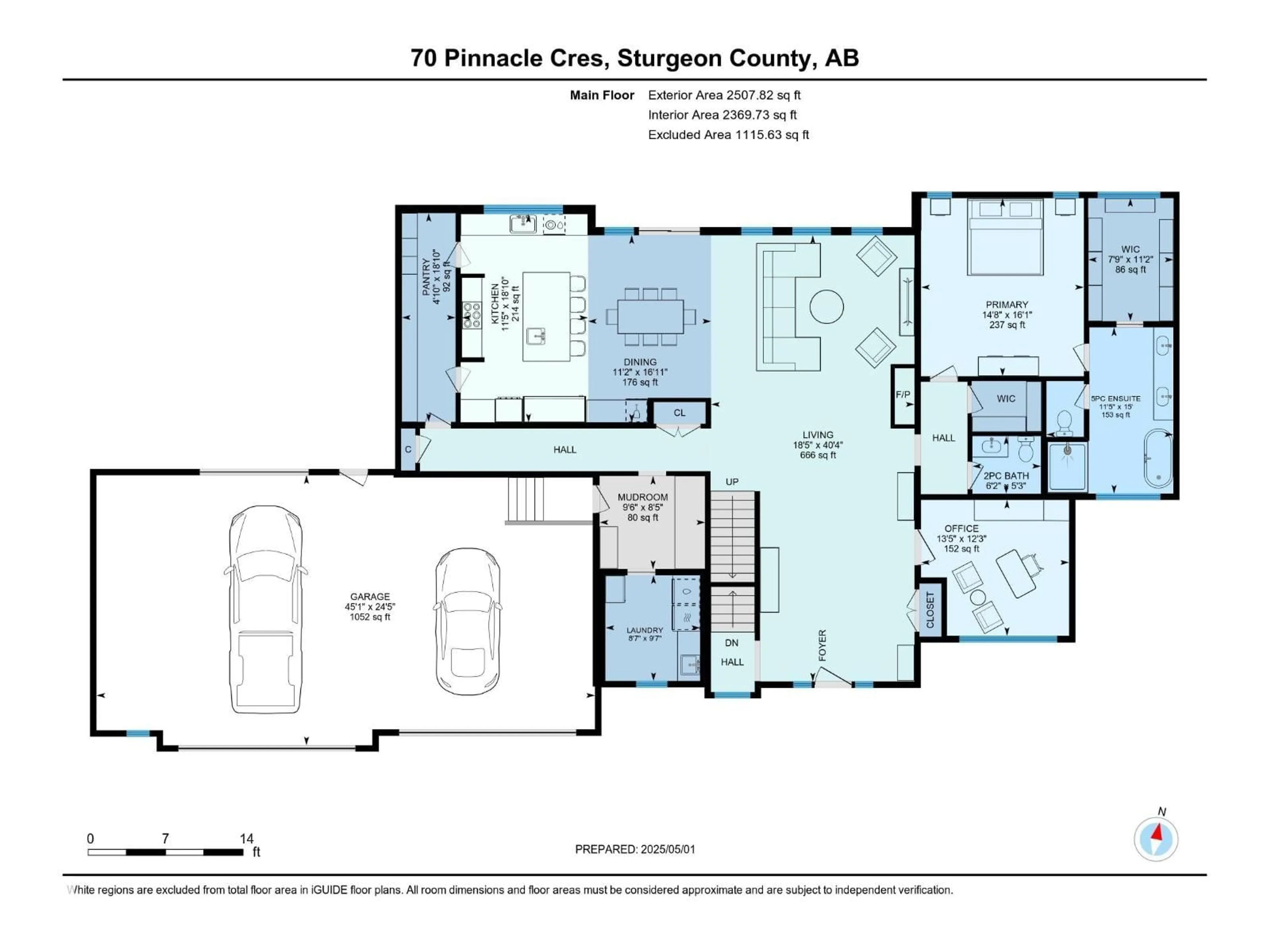 Floor plan for 70 PINNACLE SUMMIT, Rural Sturgeon County Alberta T8T0B5