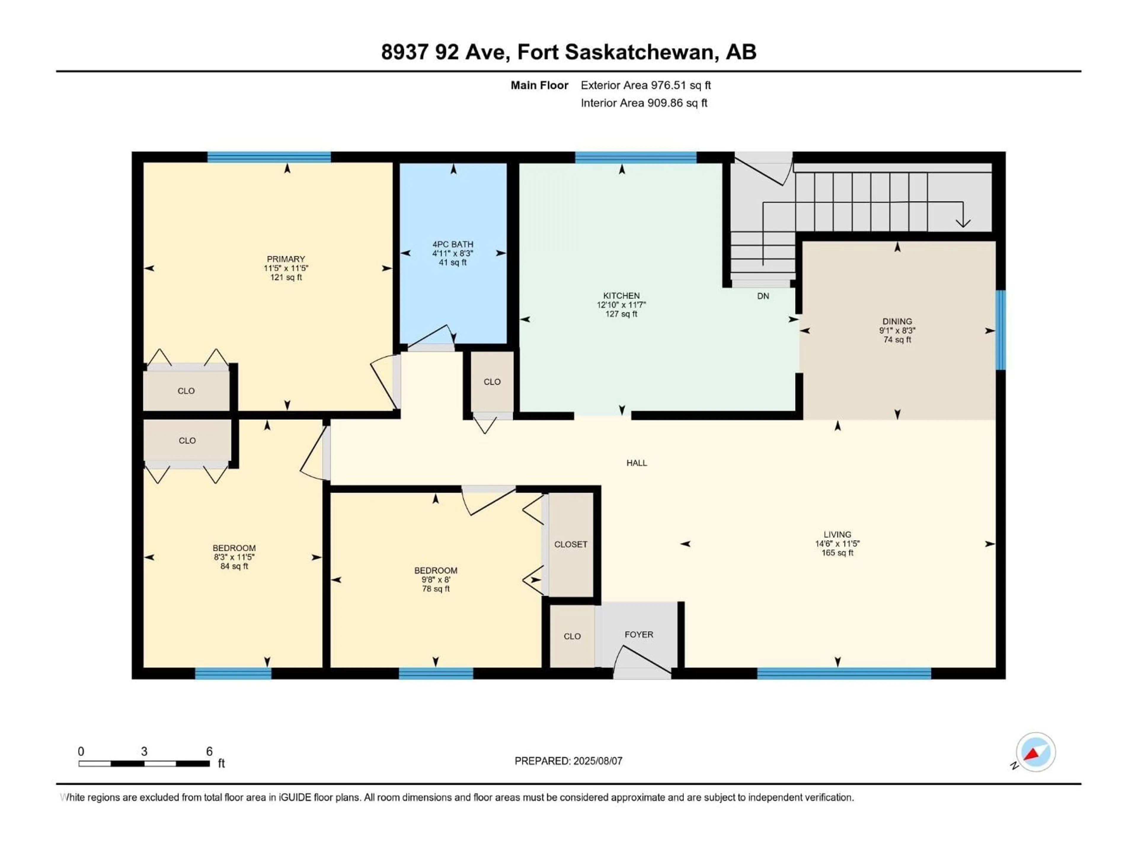 Floor plan for 8937 92 AV, Fort Saskatchewan Alberta T8L1A3