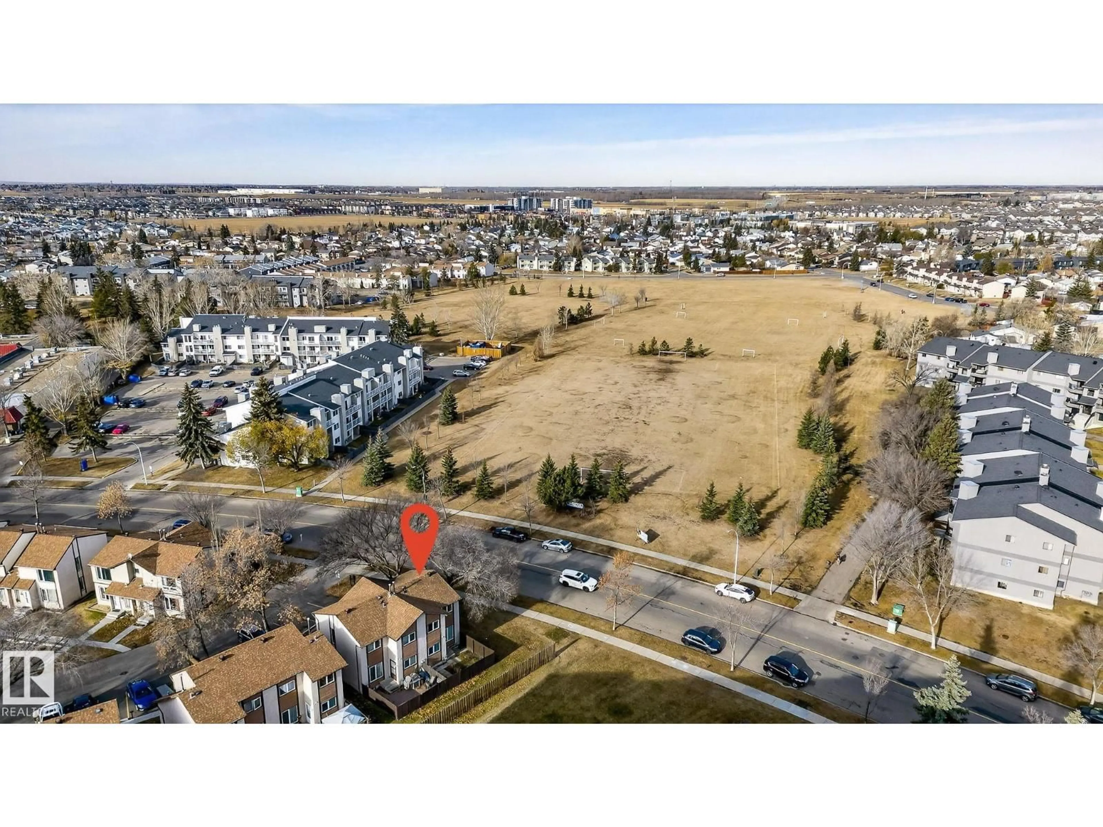 A pic from outside/outdoor area/front of a property/back of a property/a pic from drone, street for NW - 12003 162 AV, Edmonton Alberta T5X3R1