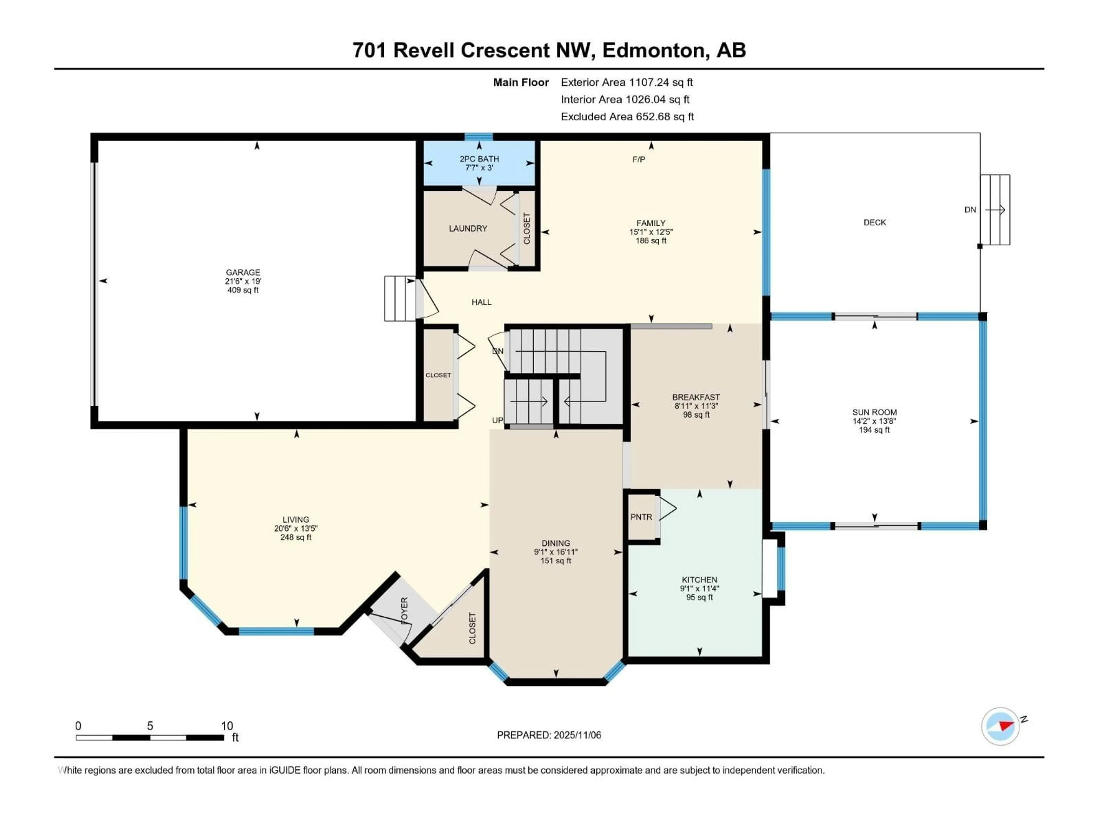 Floor plan for 701 REVELL CR, Edmonton Alberta T6R2G1