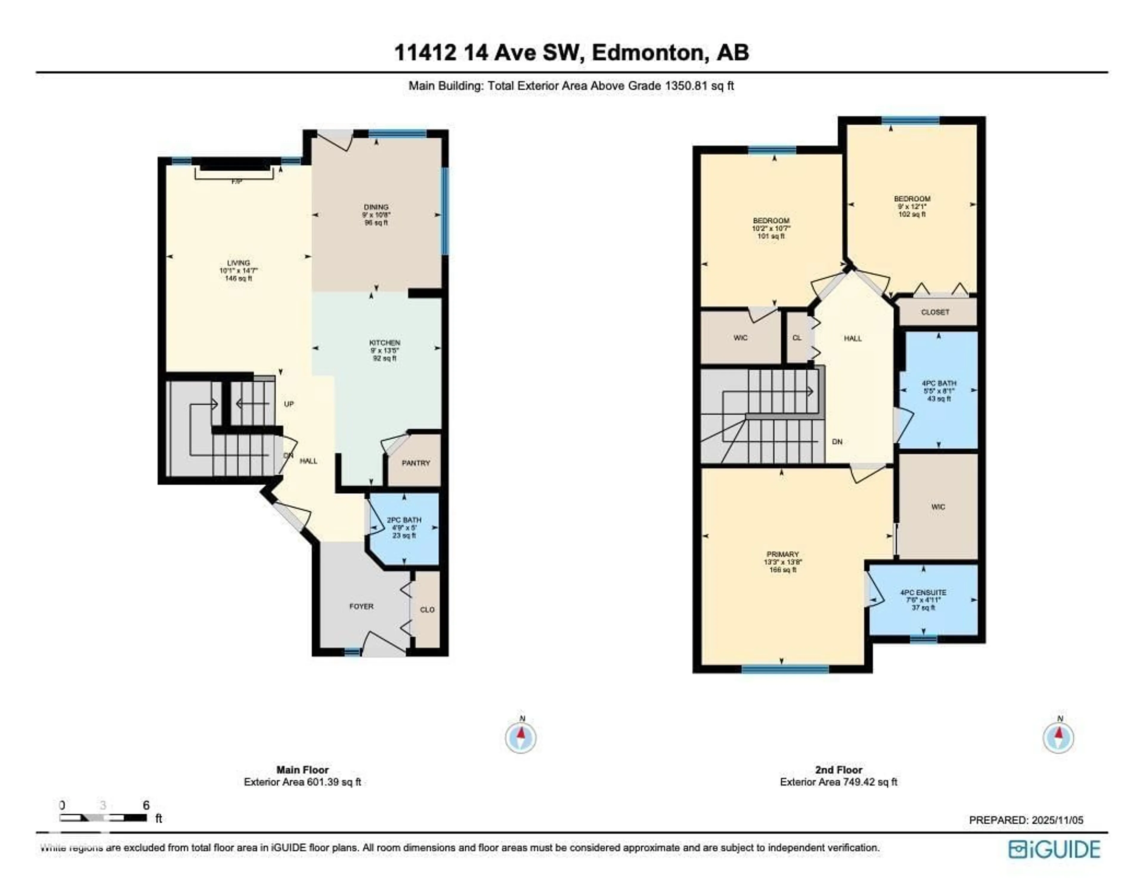 Floor plan for 11412 14 AV, Edmonton Alberta T6W0J6