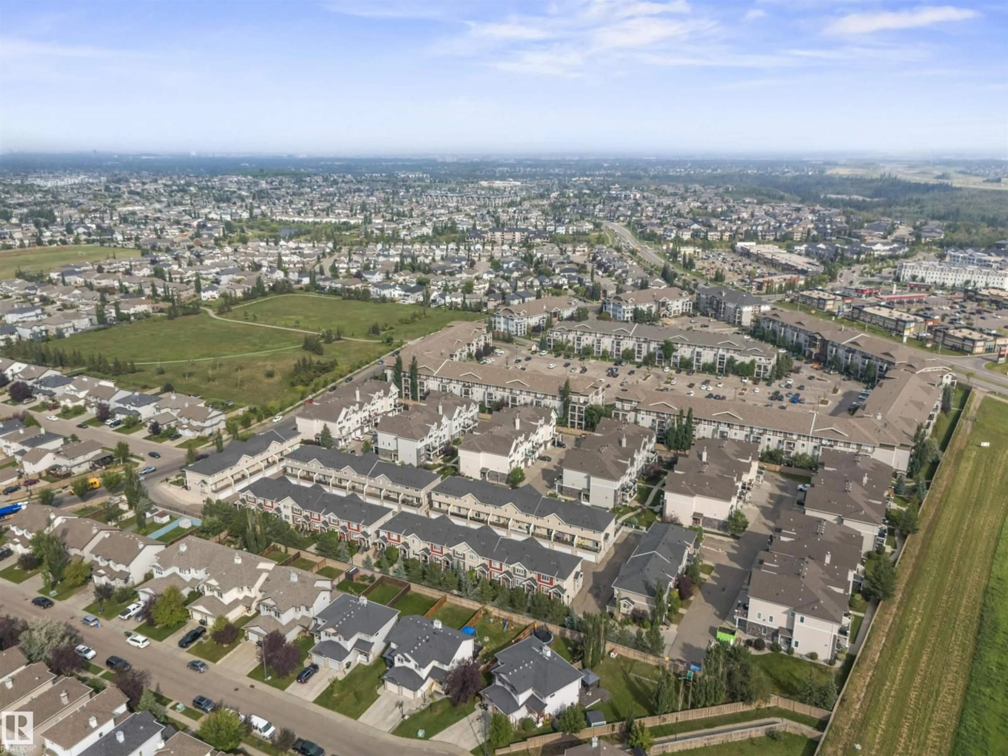 A pic from outside/outdoor area/front of a property/back of a property/a pic from drone, street for 42 - 7289 SOUTH TERWILLEGAR DR, Edmonton Alberta T6R0M5