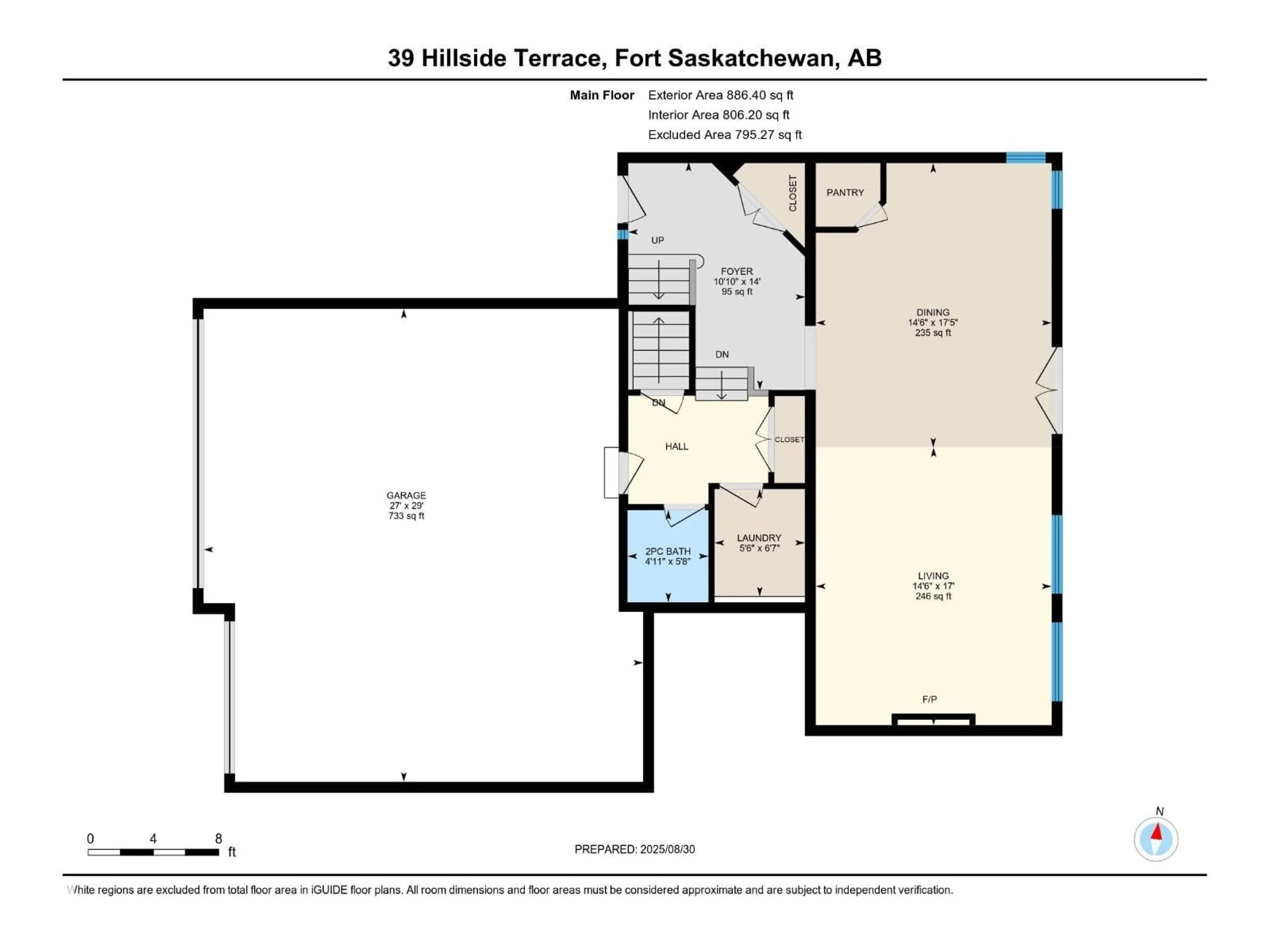 Floor plan for 39 HILLSIDE TC, Fort Saskatchewan Alberta T8L0E4